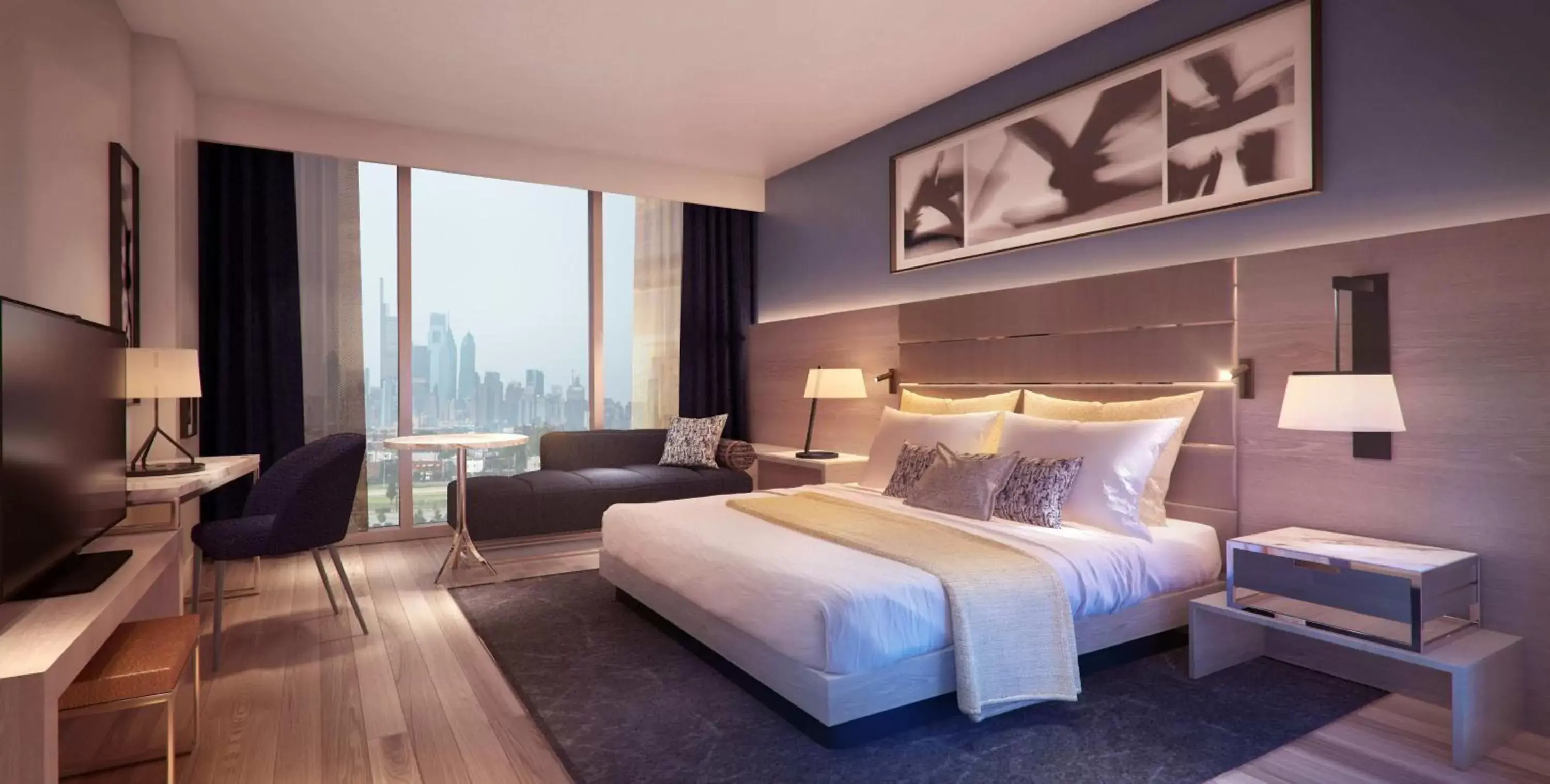 Bedroom, Bed in Live! Casino & Hotel - Philadelphia Bedroom, Bed in Live! Casino & Hotel - Philadelphia