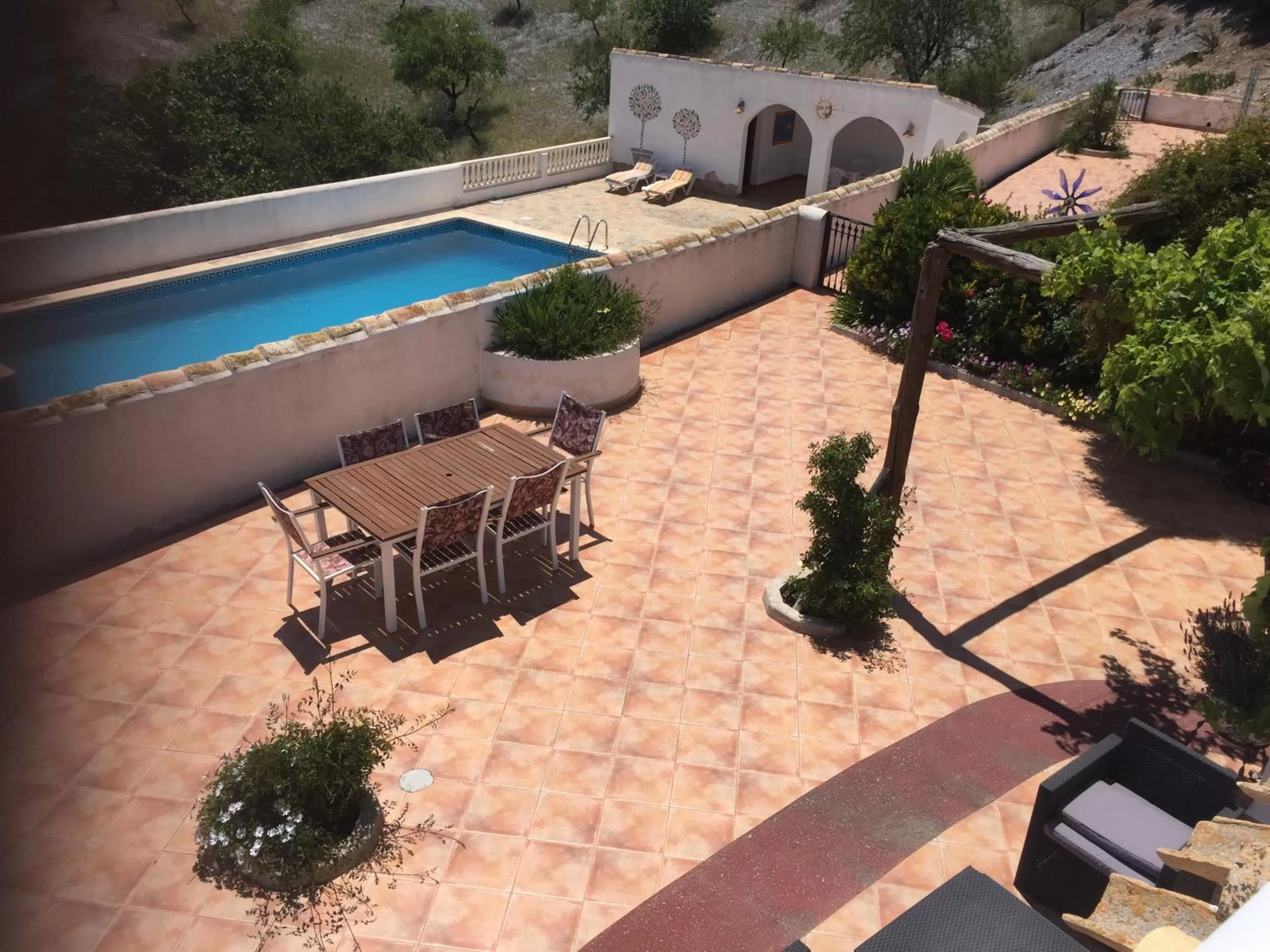 Garden view in Las Persianas Azules