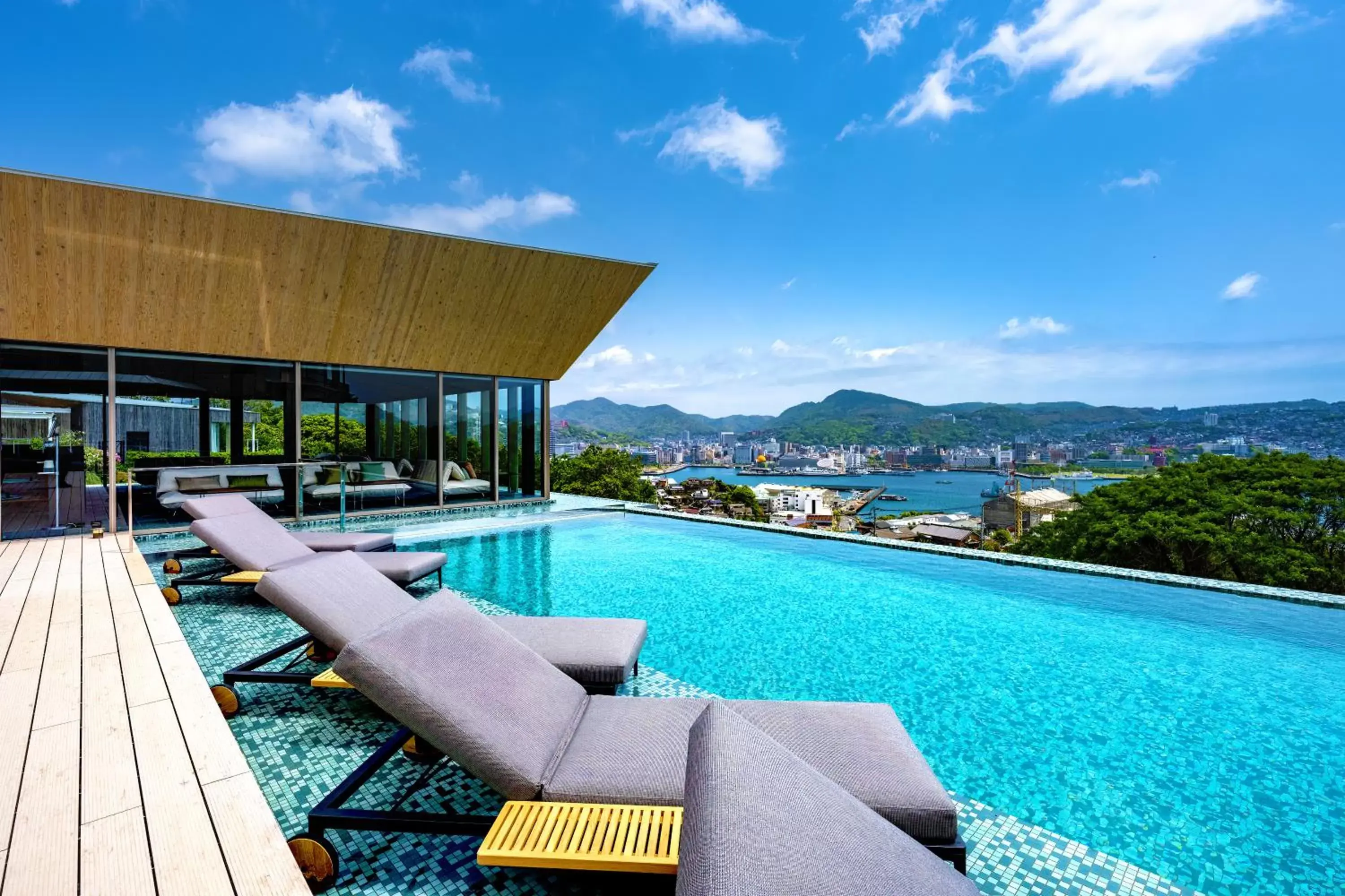 Natural landscape, Swimming Pool in Garden Terrace Nagasaki Hotel & Resort