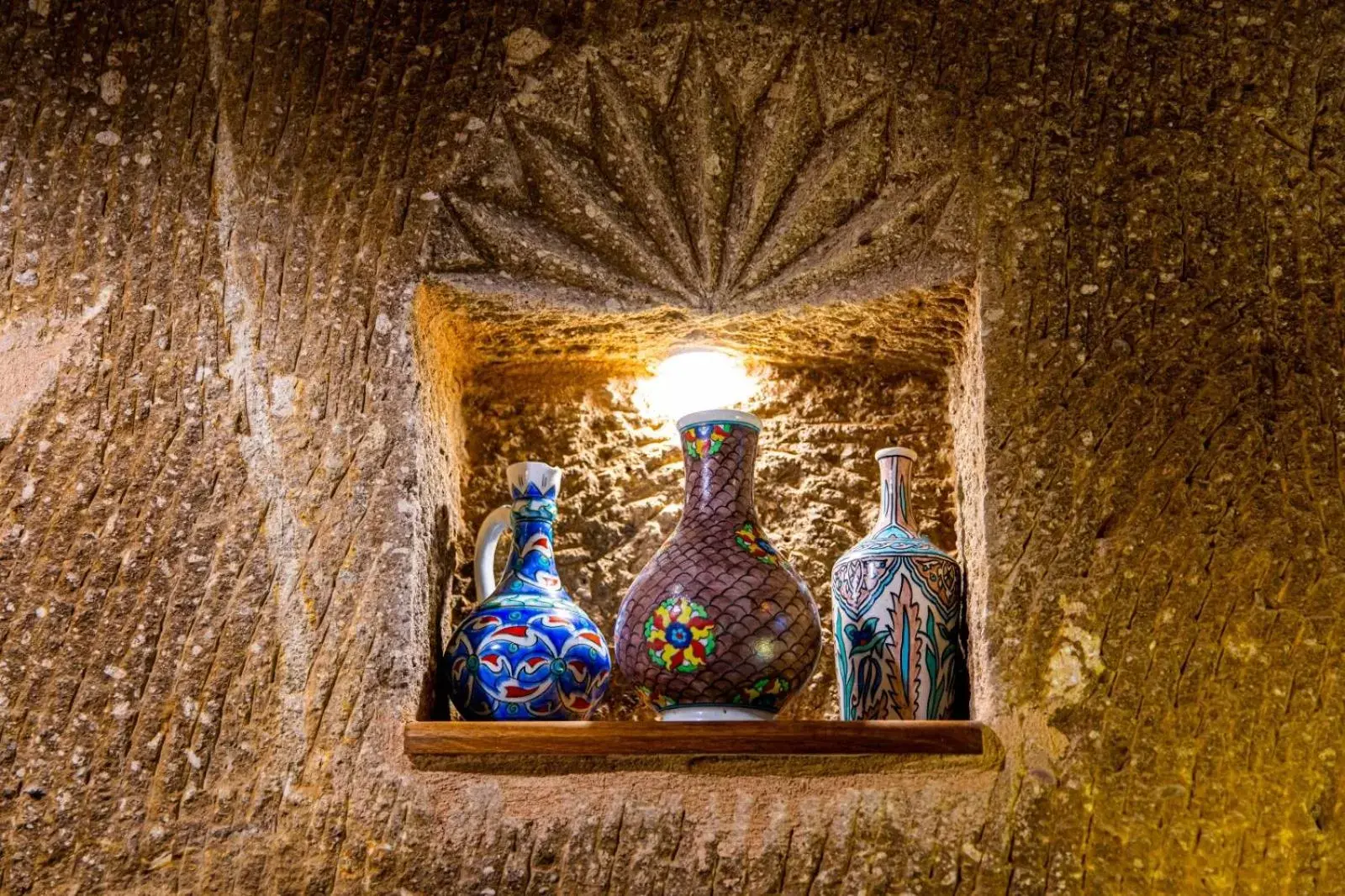 Decorative detail in Aza Cave Cappadocia
