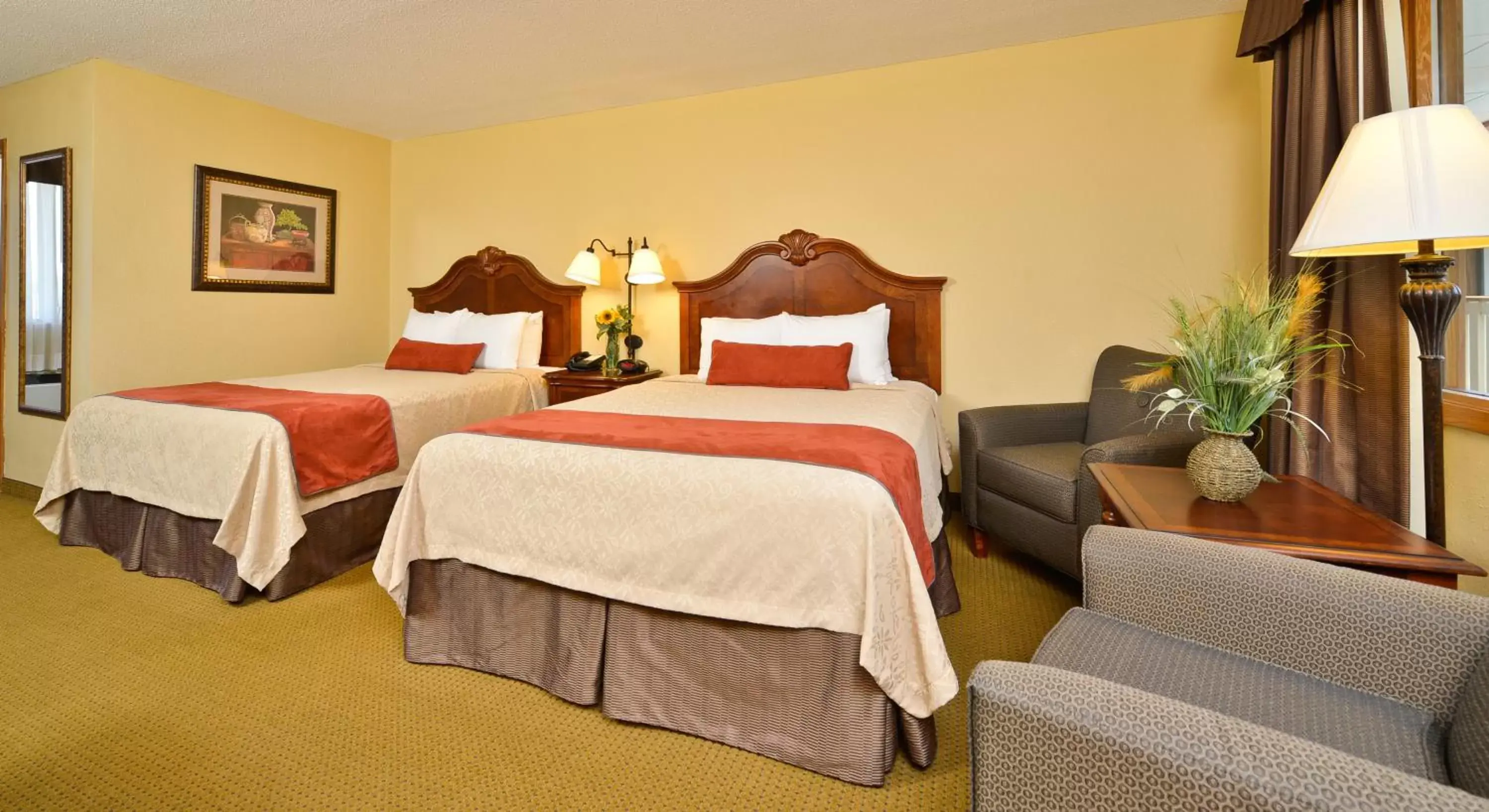 Queen Room with Two Queen Beds and Pool View in Best Western Plus Dubuque Hotel and Conference Center