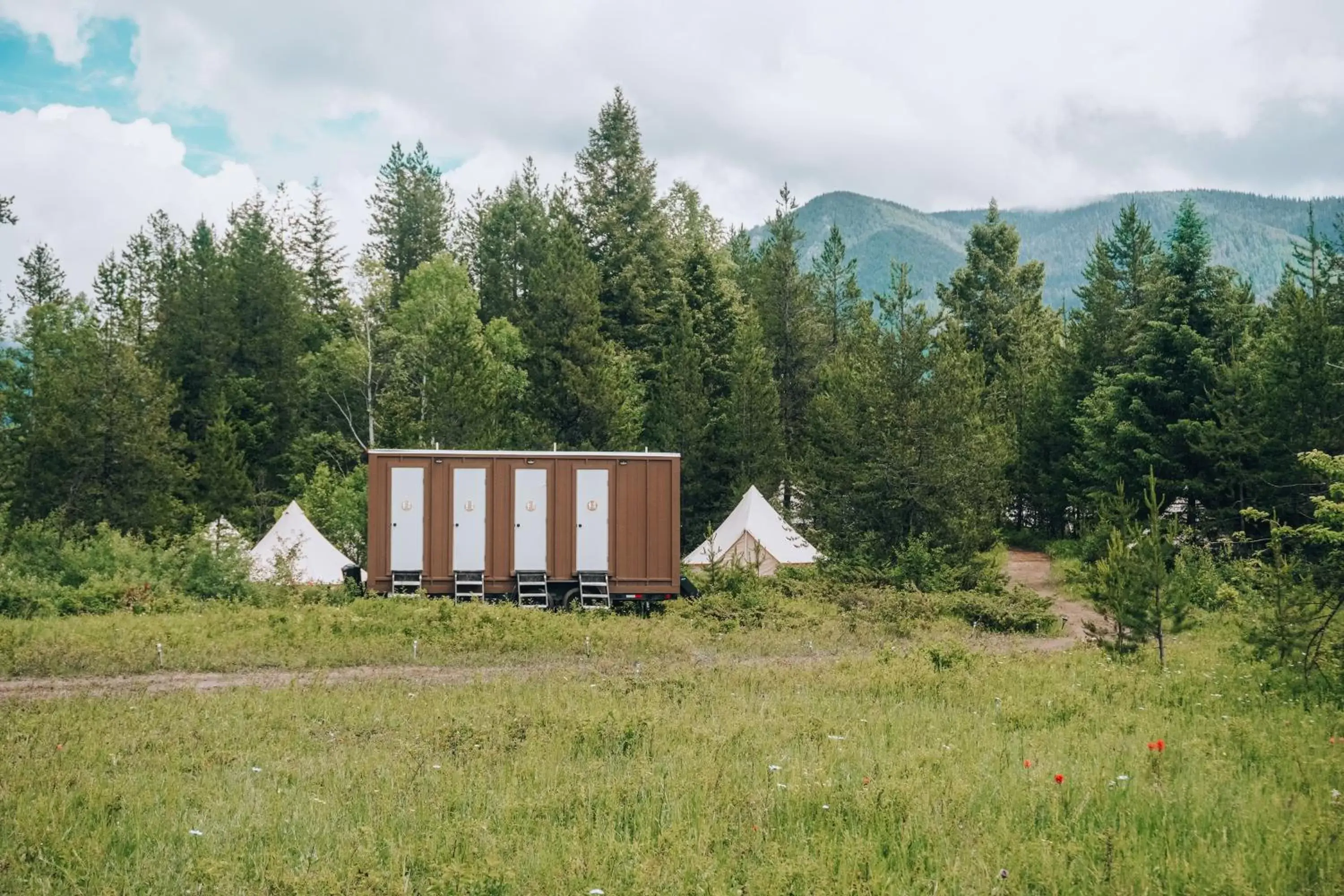 Bathroom in Wander Camp Glacier