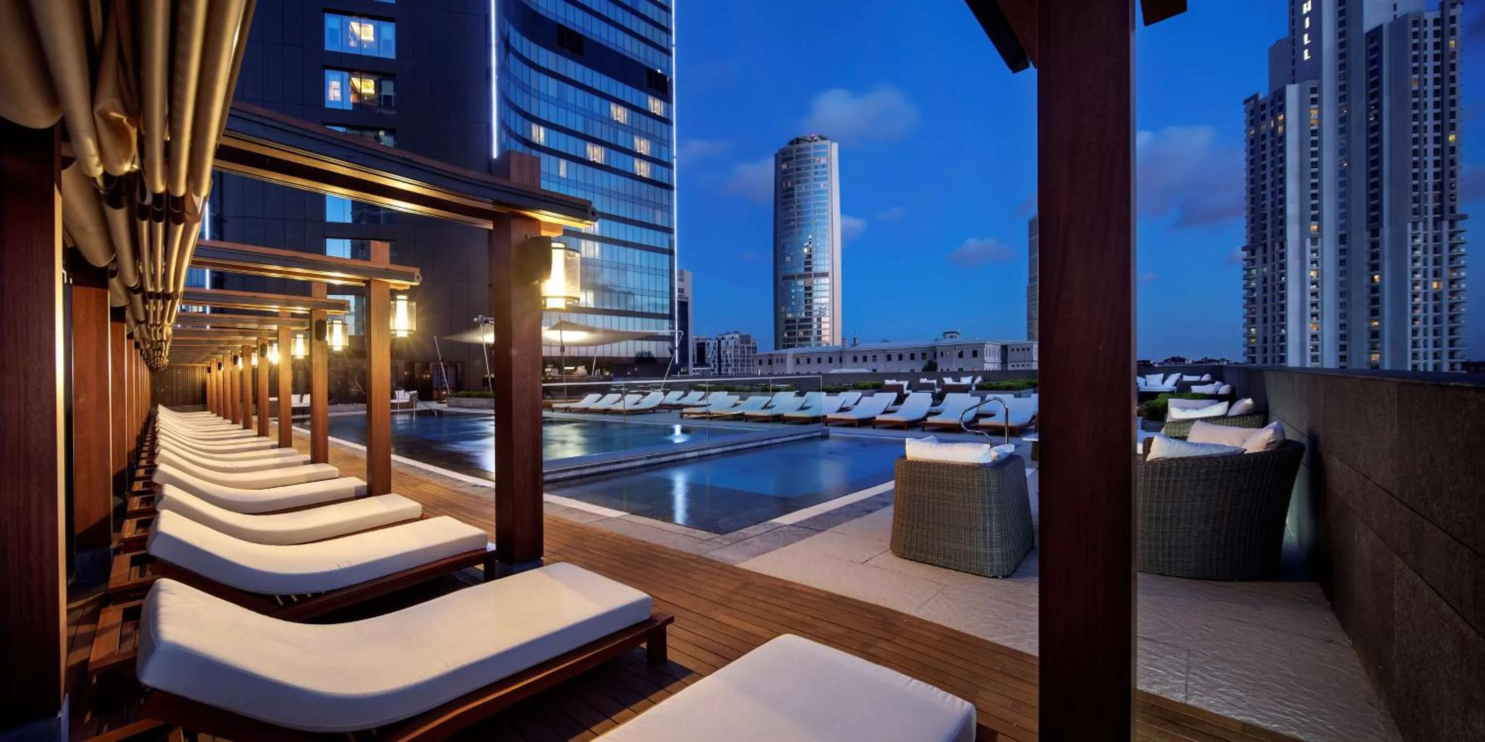 Pool view in Hilton Istanbul Bomonti