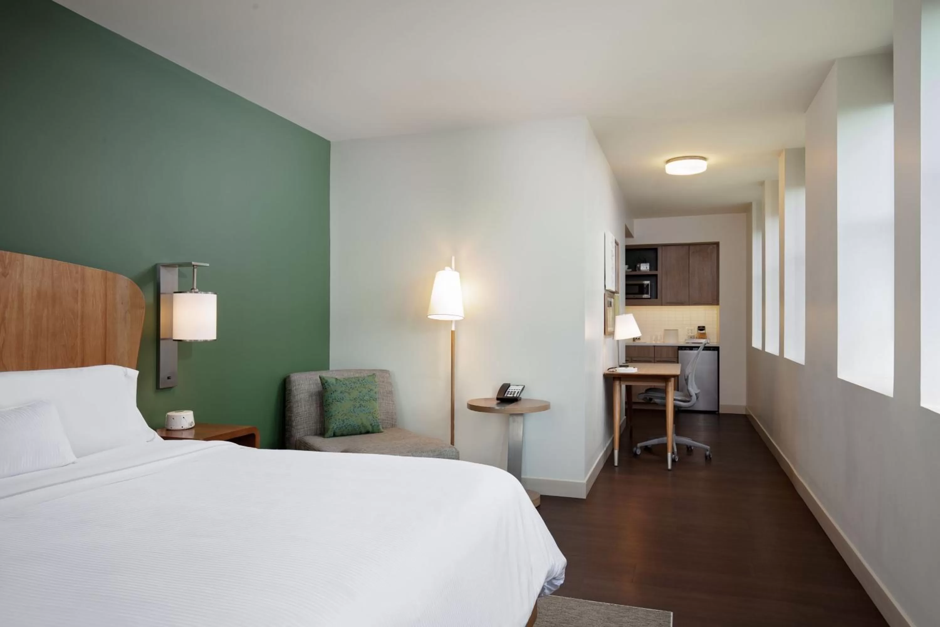 Photo of the whole room, Bed in Element Detroit at the Metropolitan