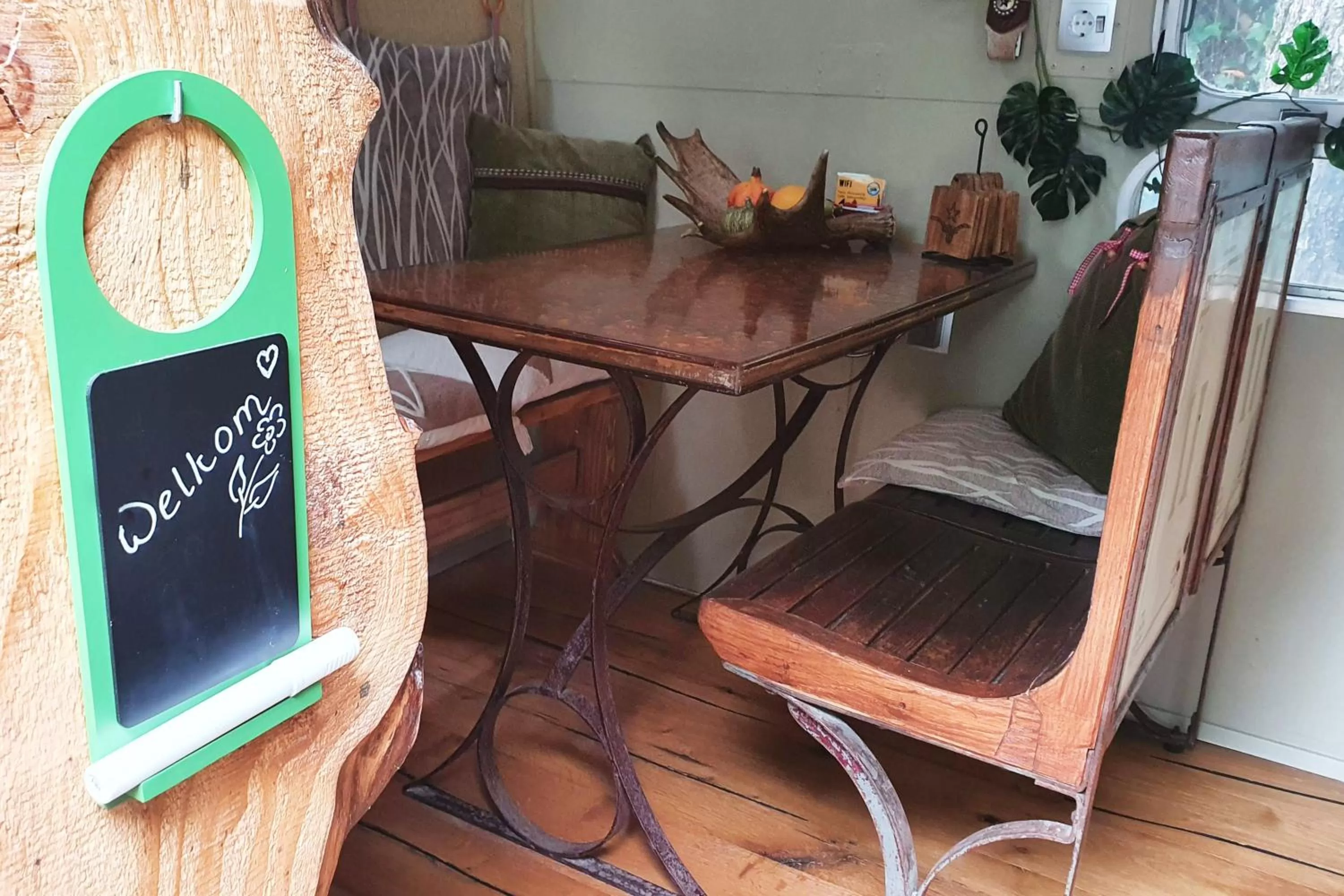 Dining area in AirstreamNB