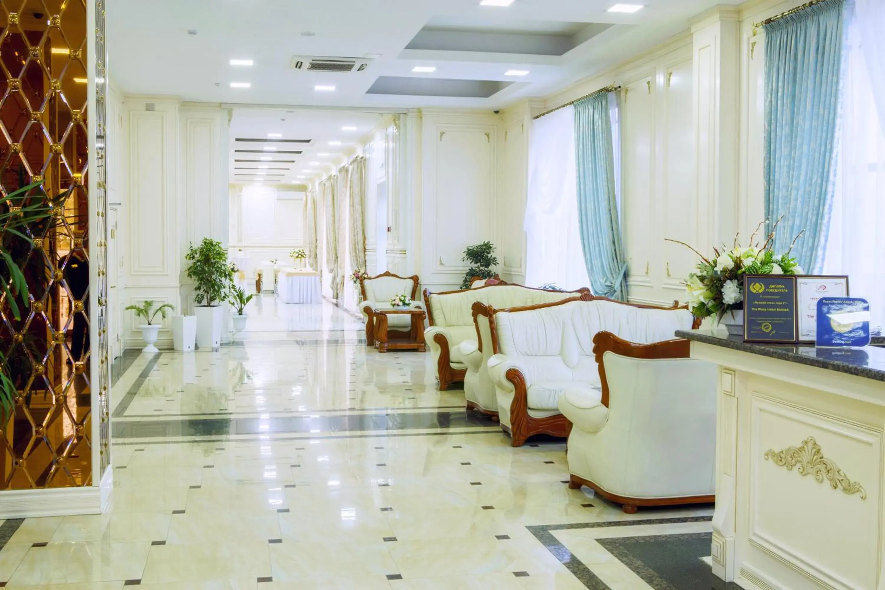 Seating area, Lobby/Reception in Plaza Hotel Bishkek