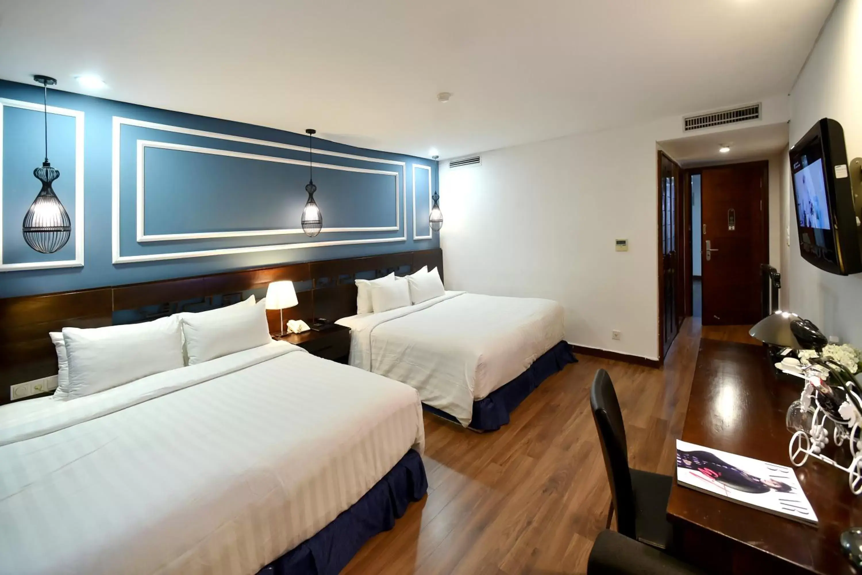 Bed in Hanoi Eternity Hotel