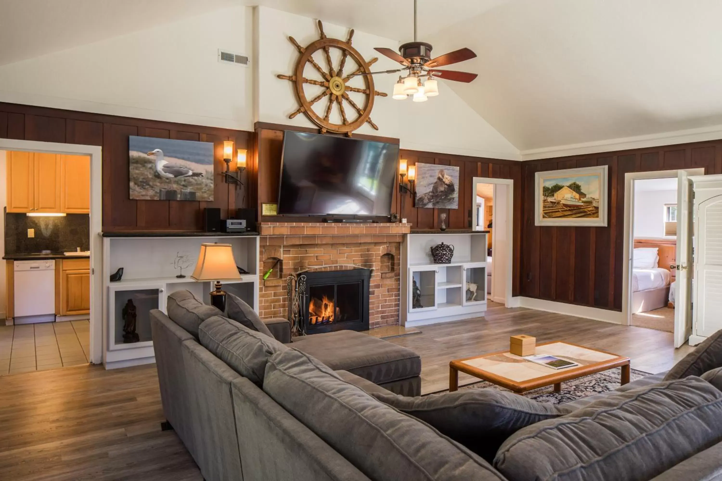 Living room, Seating Area in Andril Fireplace Cottages