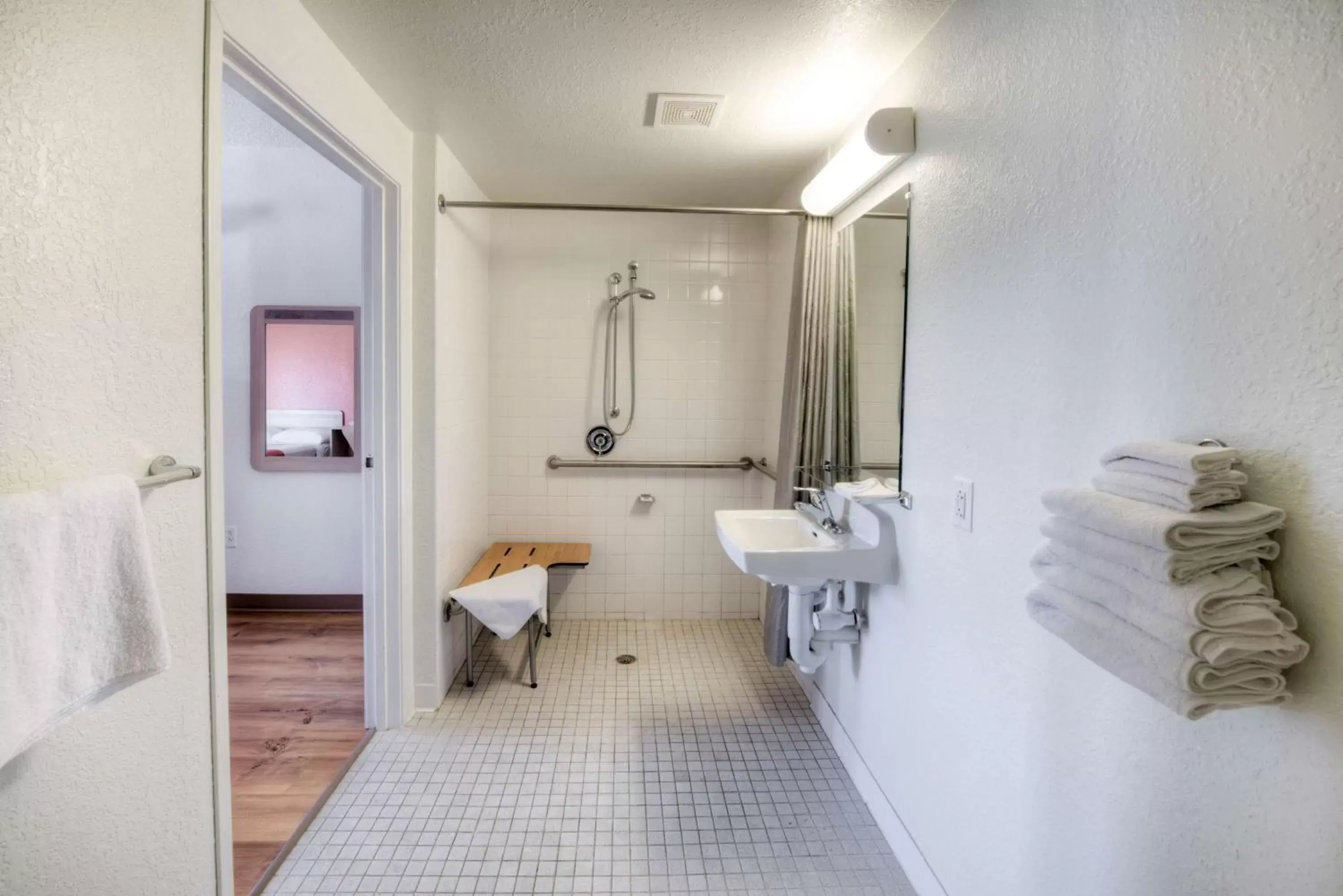 Bathroom in Motel 6-Niantic, CT - New London