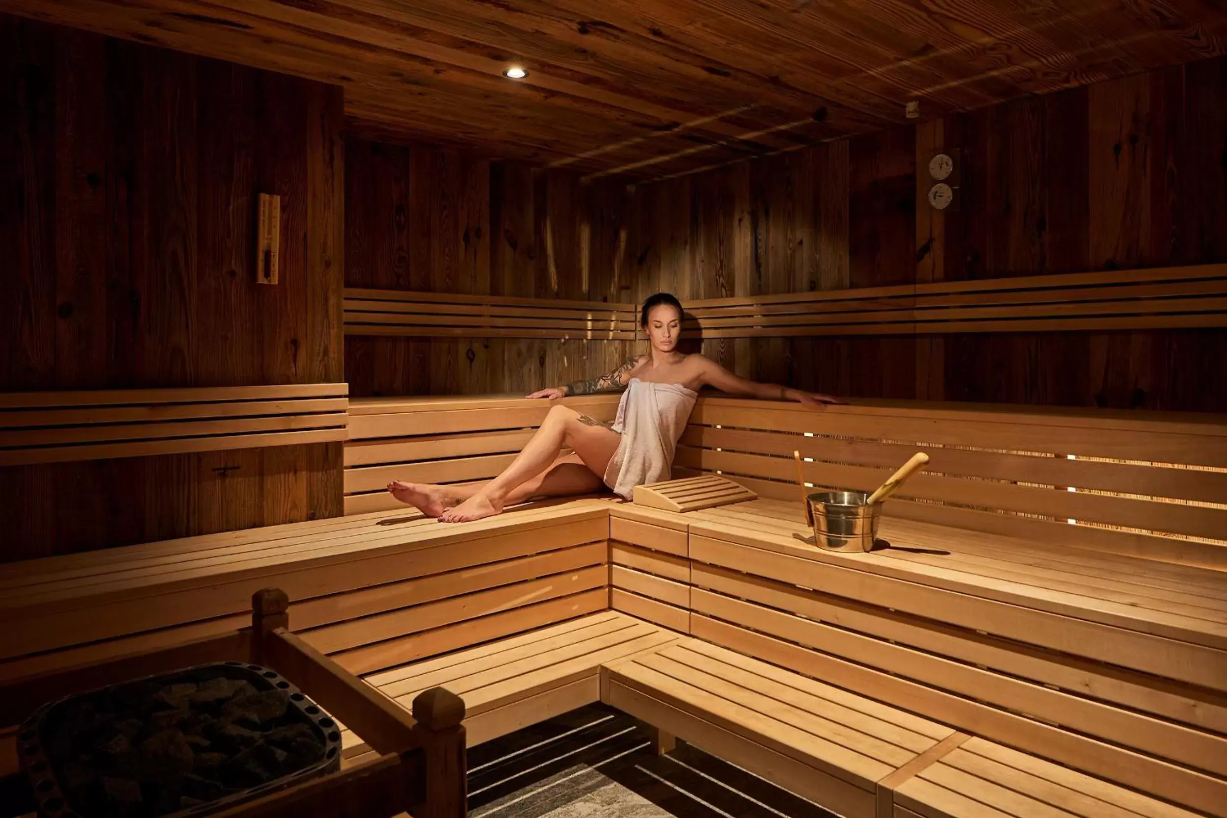 Spa and wellness centre/facilities, Guests in Hotel Marmolada