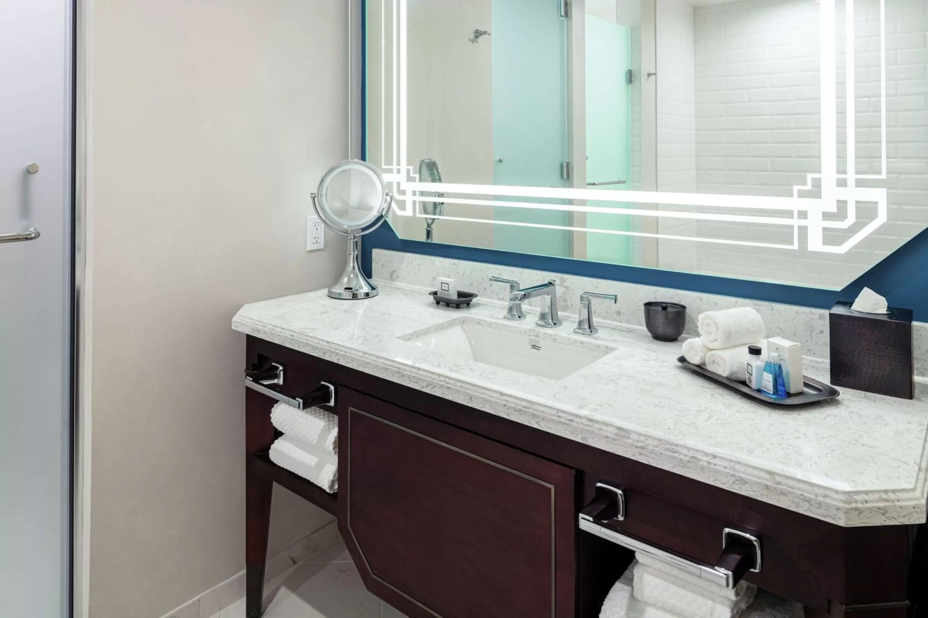 Bathroom in The Higgins Hotel New Orleans, Curio Collection by Hilton