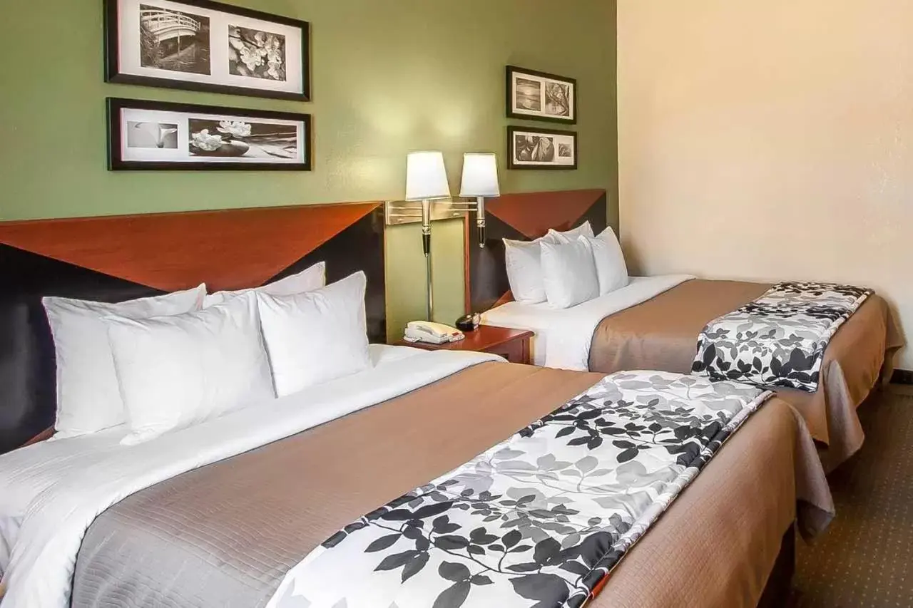 Queen Room with Two Queen Beds - Non-Smoking in Sleep Inn & Suites Airport Pearl