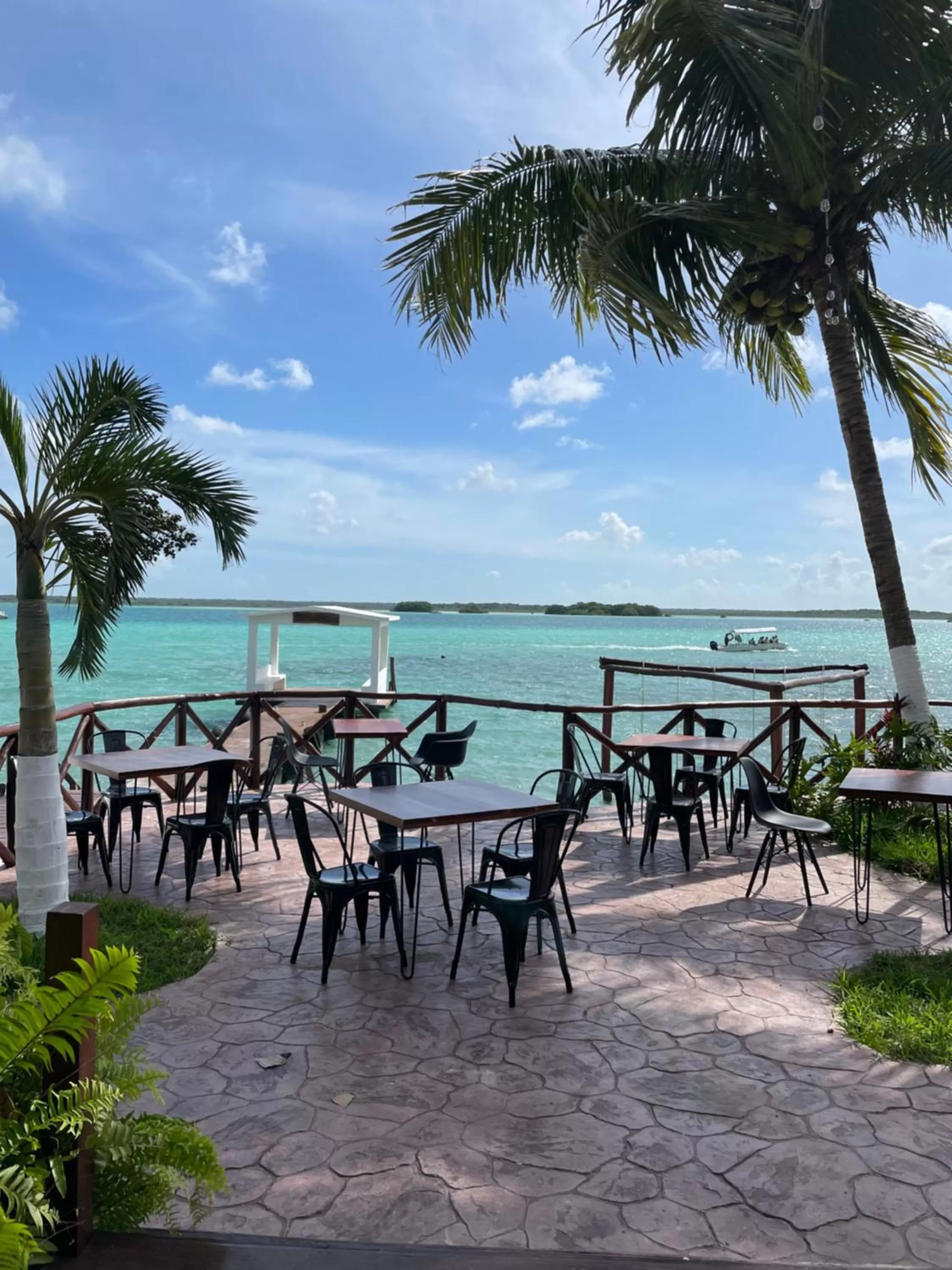 Patio in Hotel Aldea 19 Bacalar