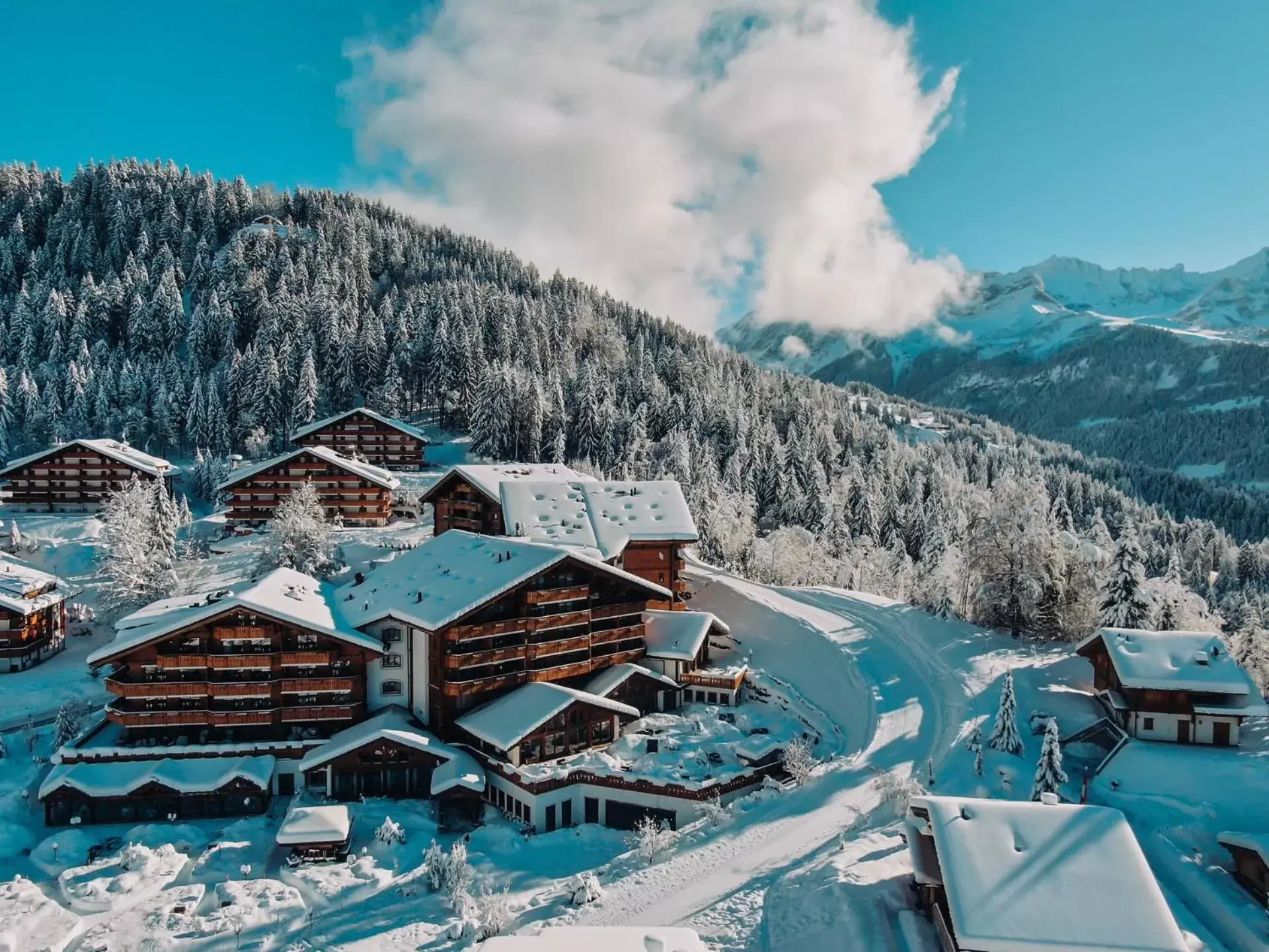 Property building, Winter in Chalet RoyAlp Hôtel & Spa