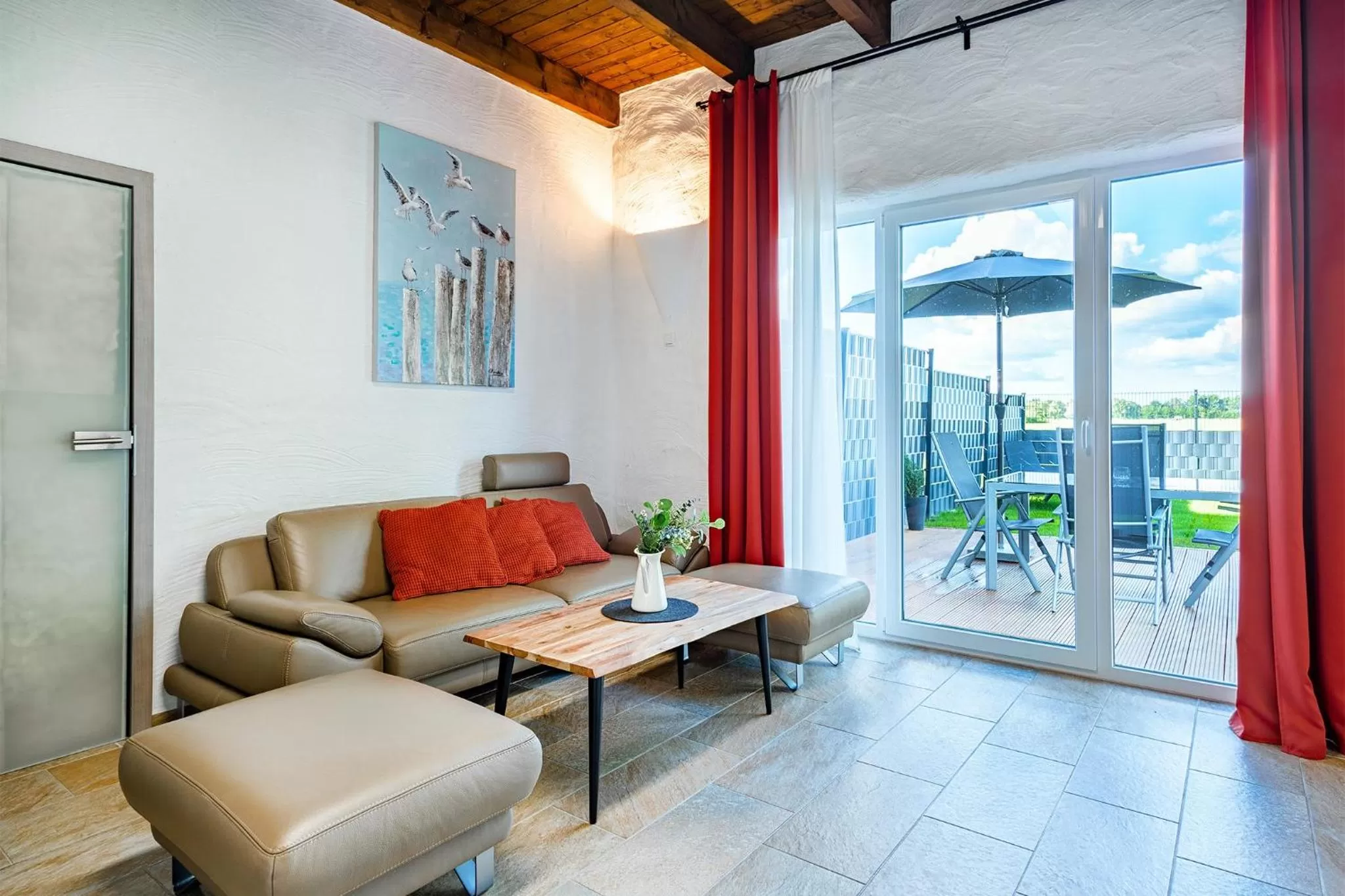 Patio in Villa Moorstern am Badesee Tannenhausen