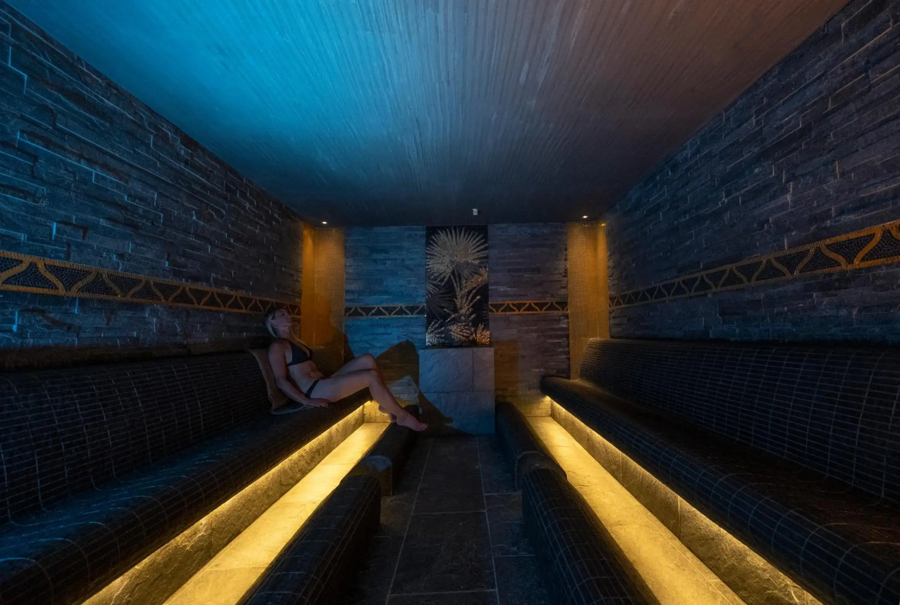 Steam room in Ciampedie Luxury Alpine Spa Hotel