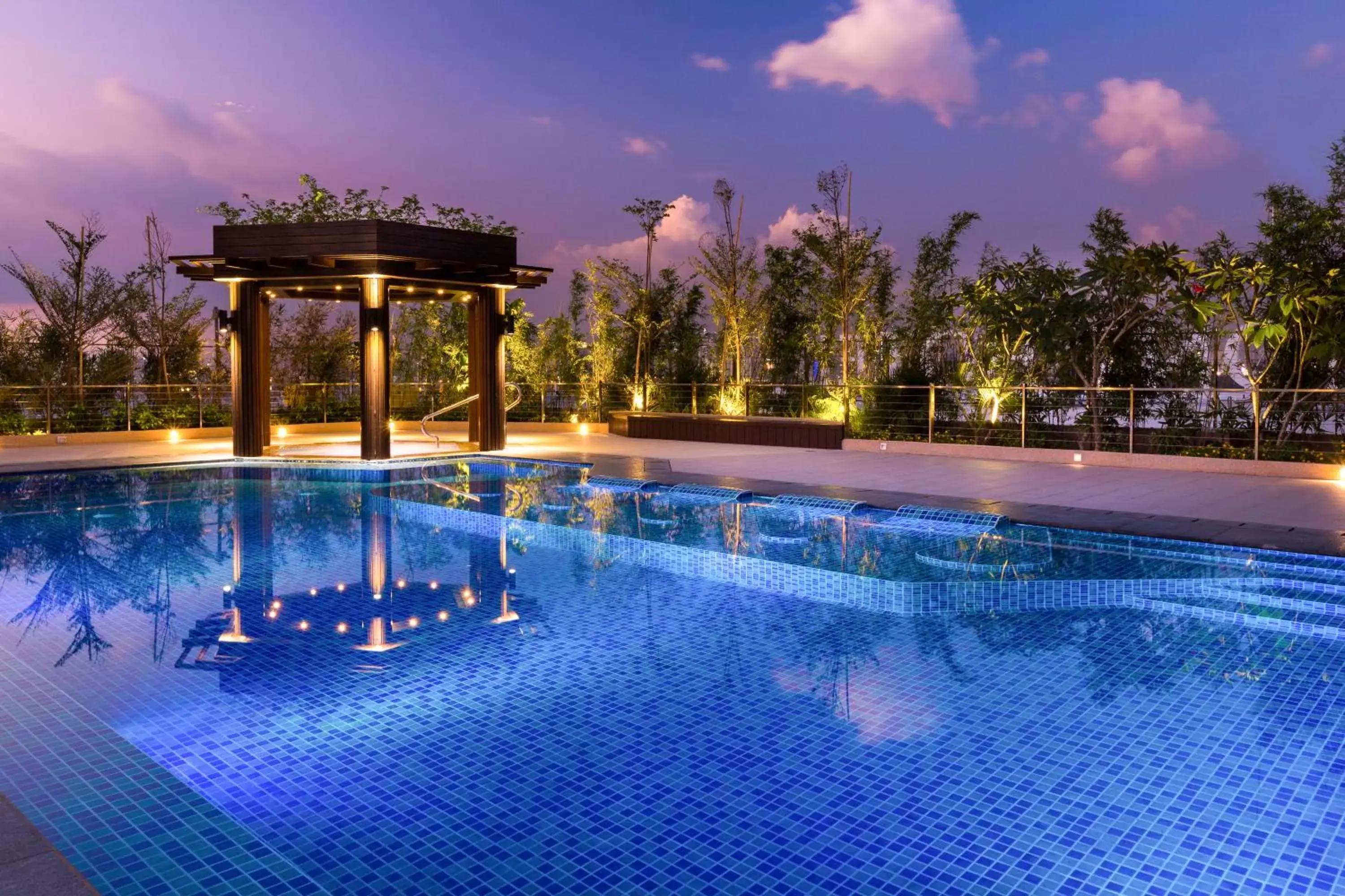 Night, Swimming Pool in Belmont Hotel Manila
