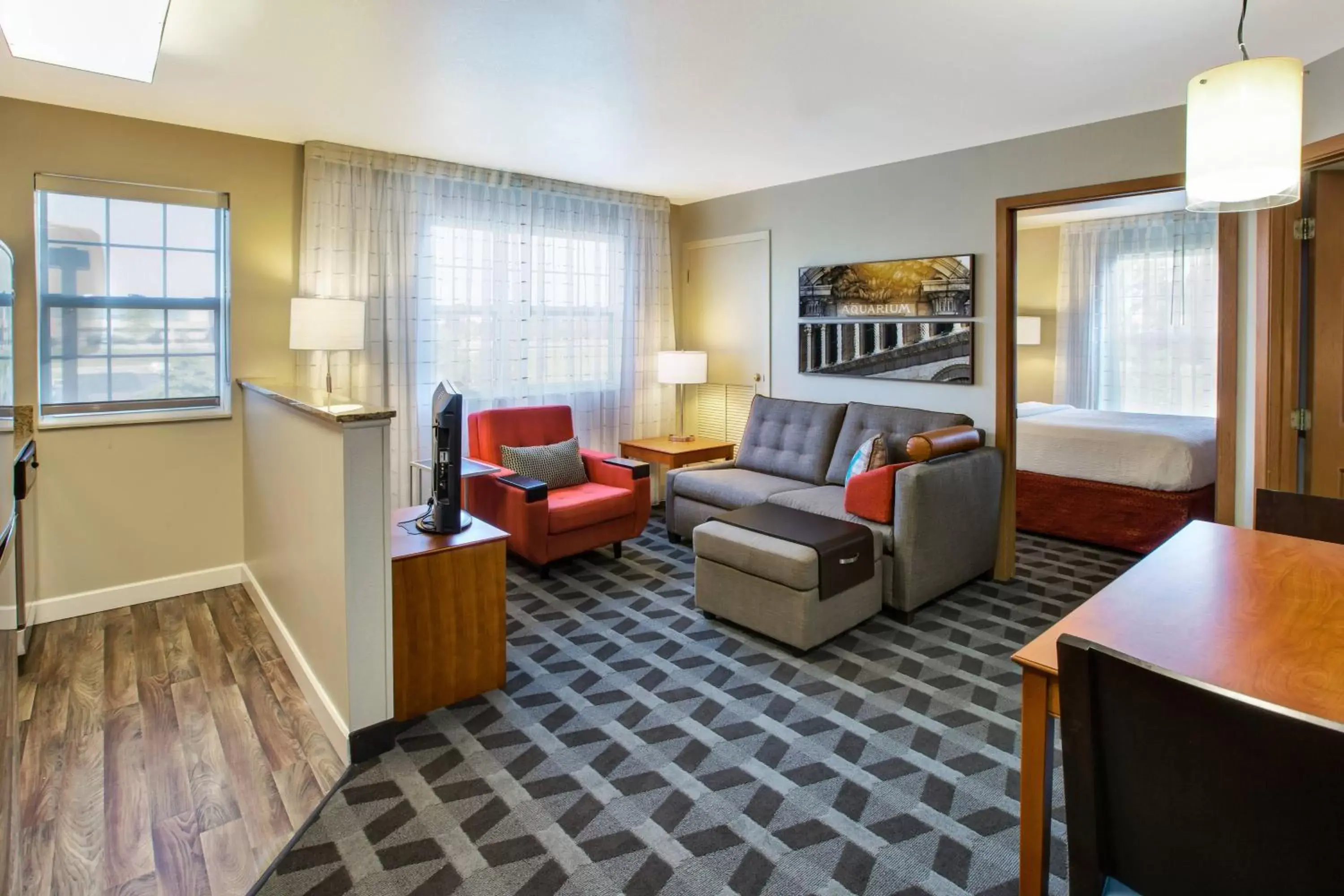 Bedroom, Seating Area in TownePlace Suites Detroit Sterling Heights