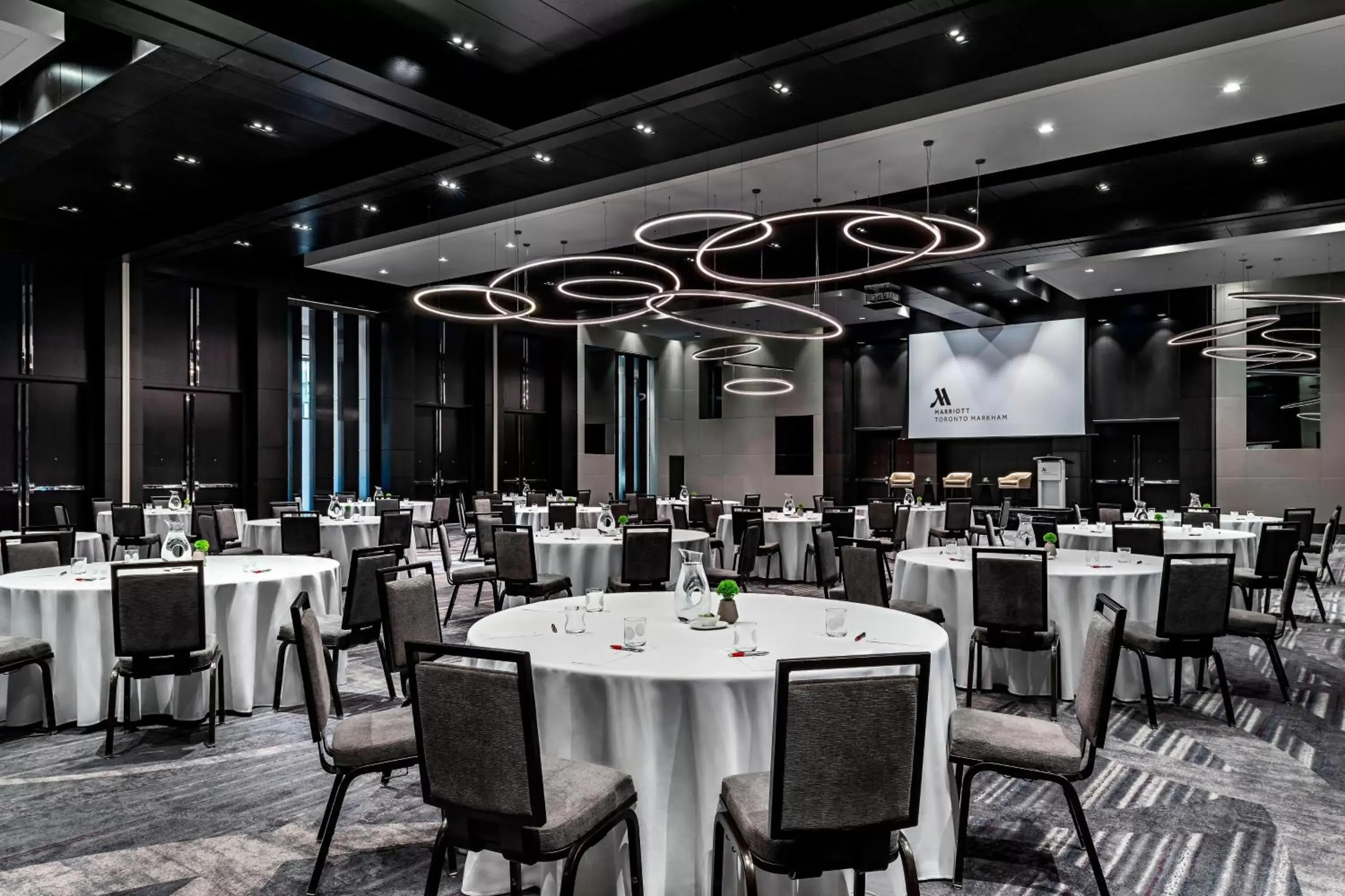 Meeting/conference room, Restaurant/Places to Eat in Toronto Marriott Markham