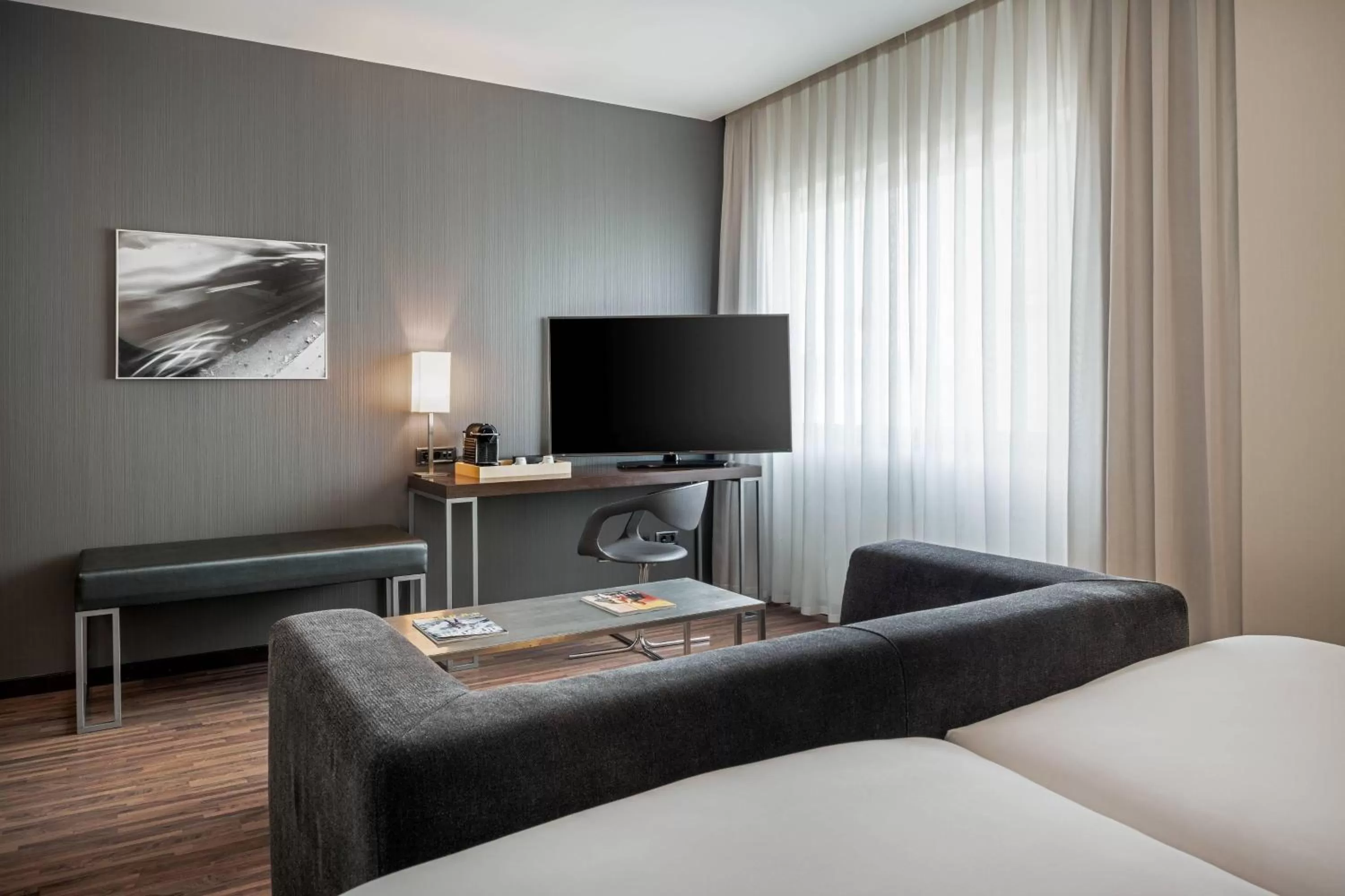 Photo of the whole room, Bed in AC Hotel San Sebastián de los Reyes by Marriott