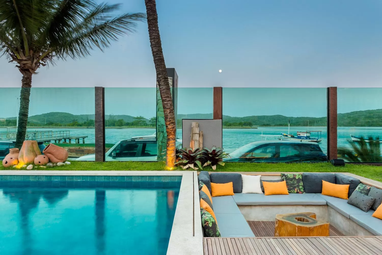 Pool view in Bravo Pousada Design