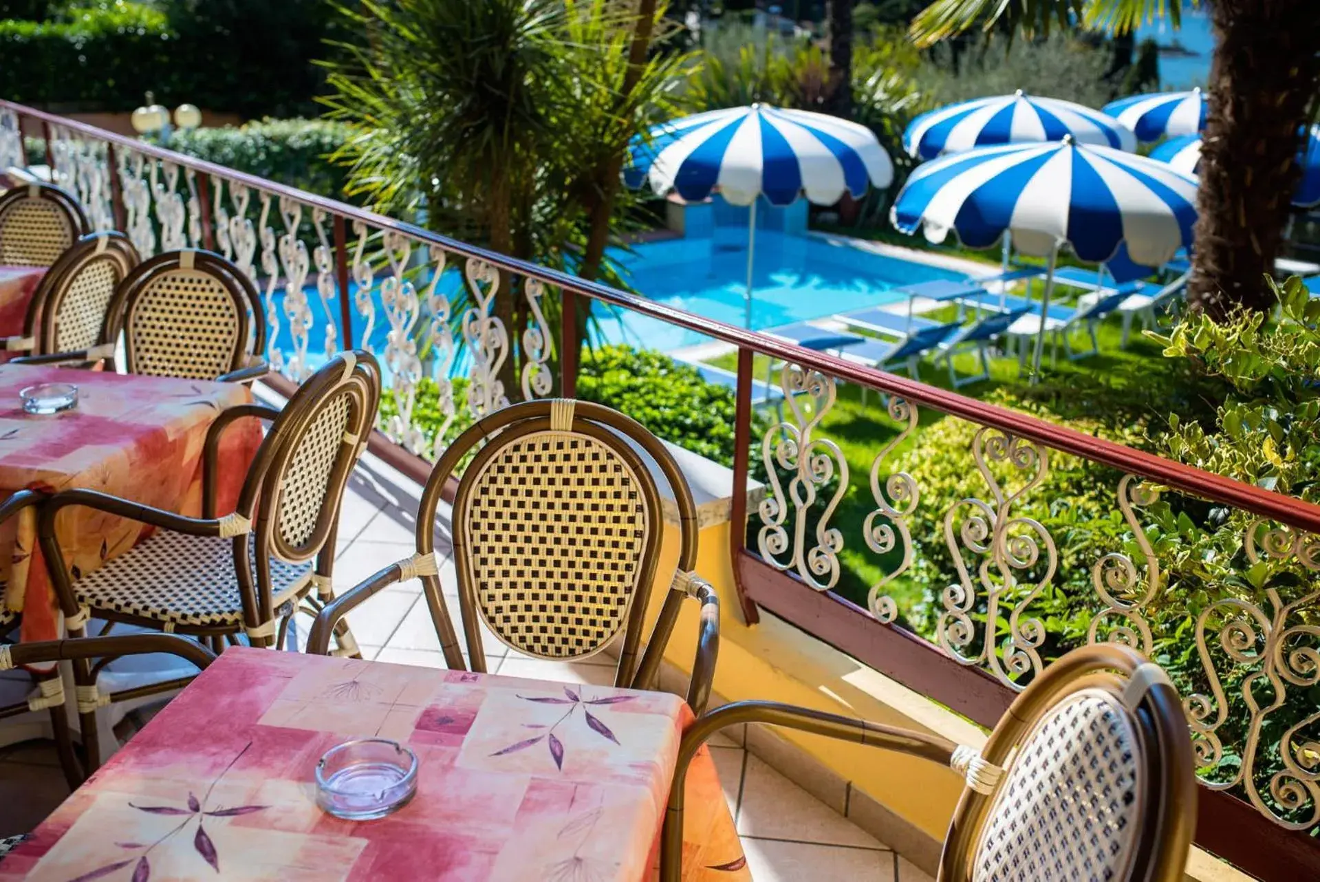 Balcony/Terrace, Pool View in Hotel Cristallo