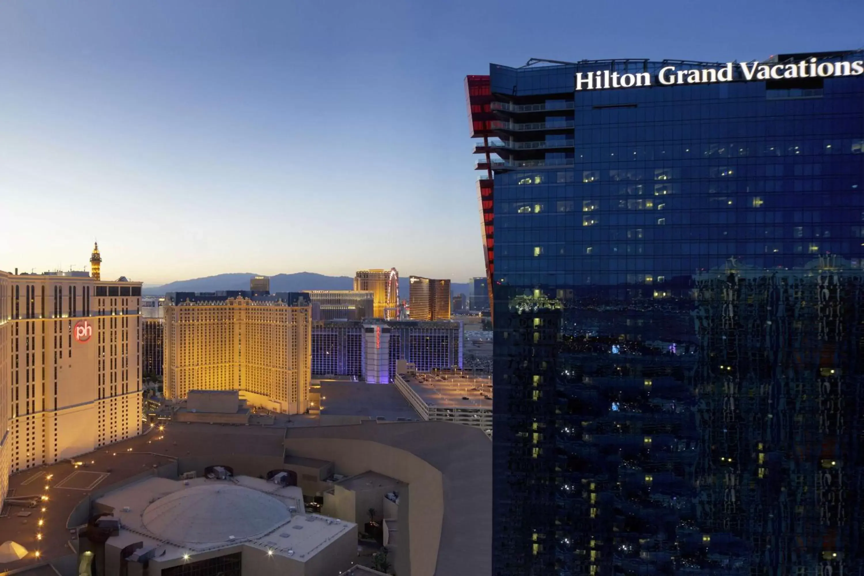 Property building in Hilton Grand Vacations Club Elara Center Strip Las Vegas