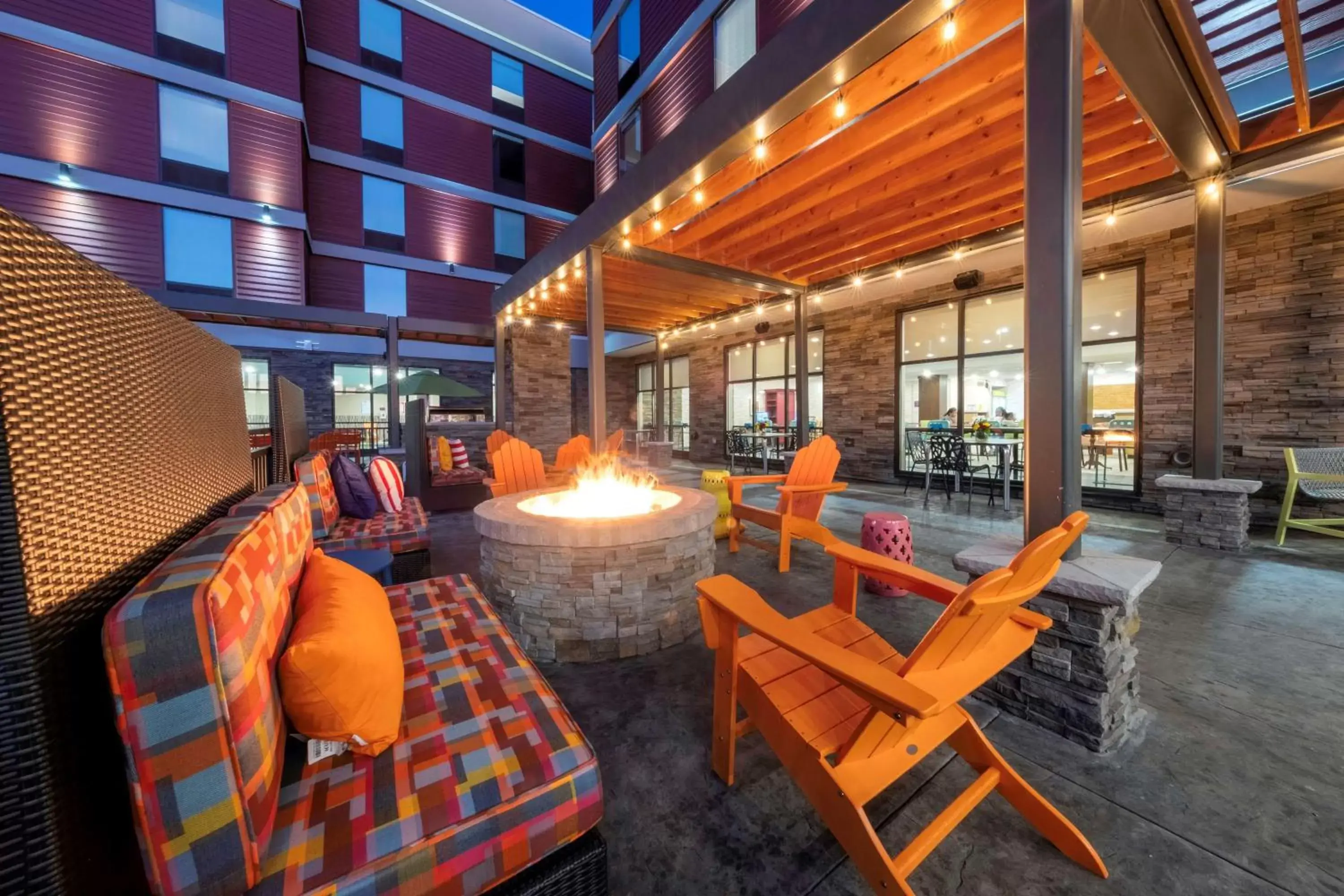 Inner courtyard view in Home2 Suites By Hilton Portland Hillsboro