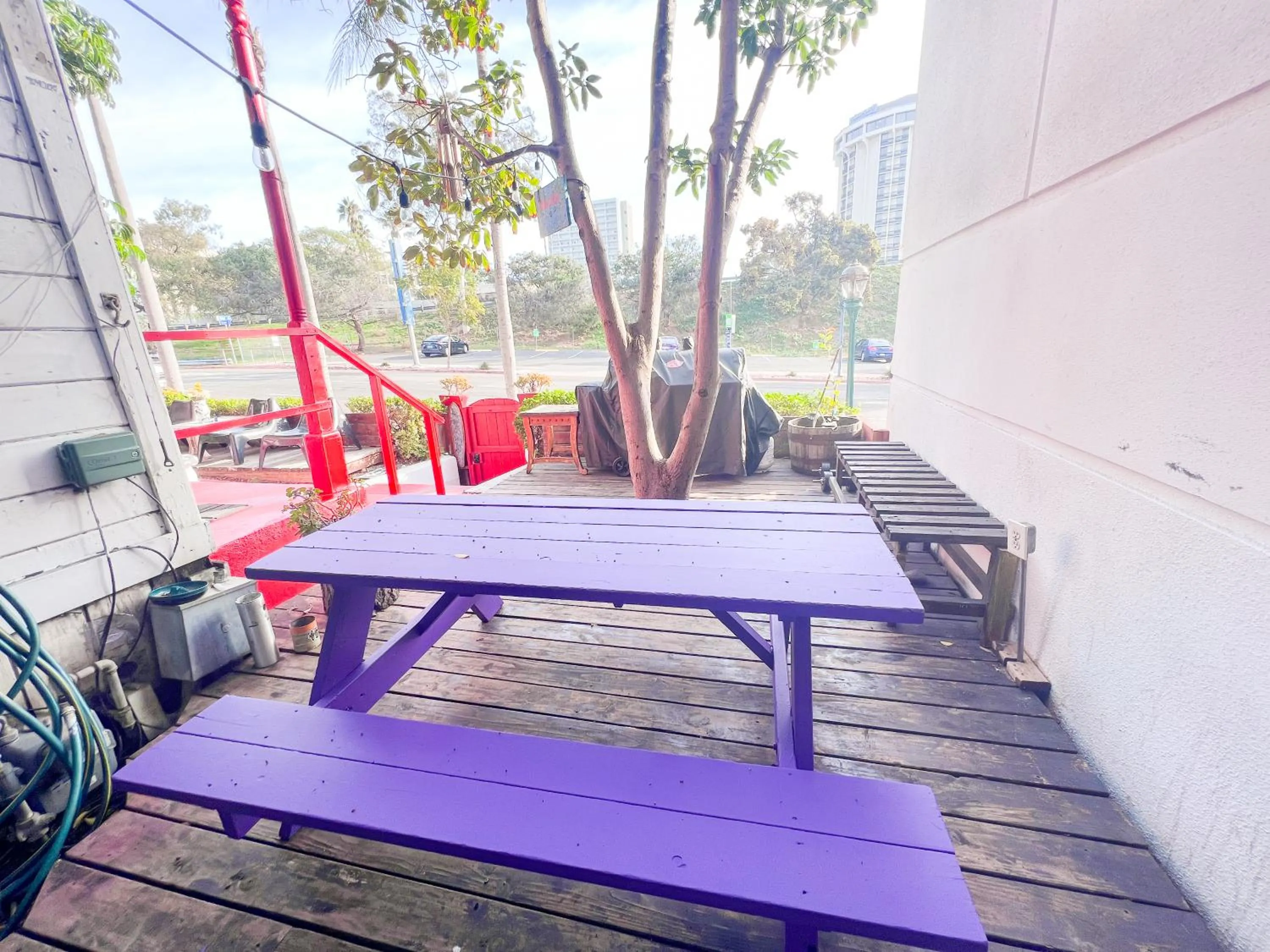 Patio in ITH San Diego Adventure Hostel