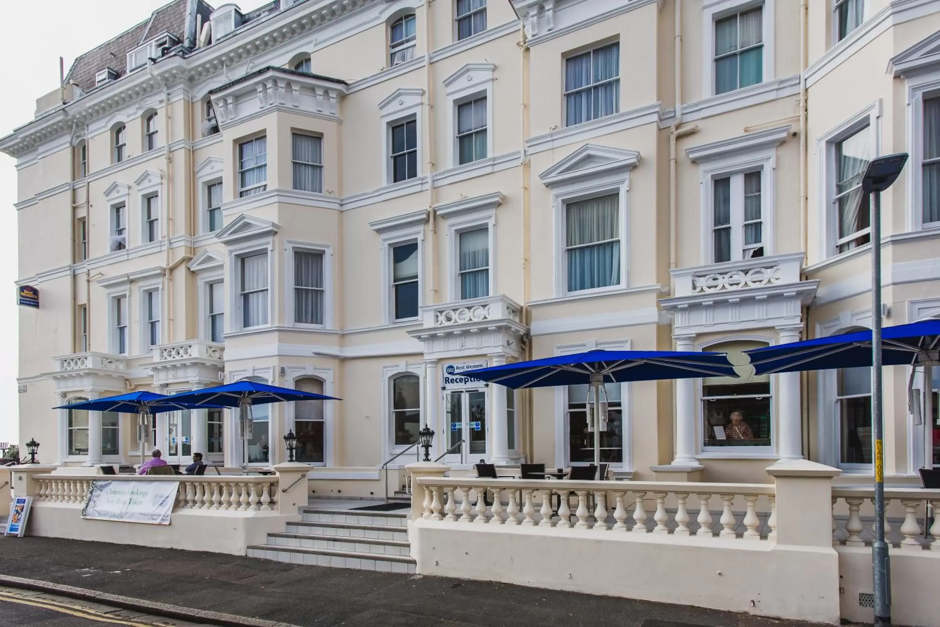 Balcony/Terrace, Property Building in Best Western Clifton Hotel- One of the best coastal views in Folkestone