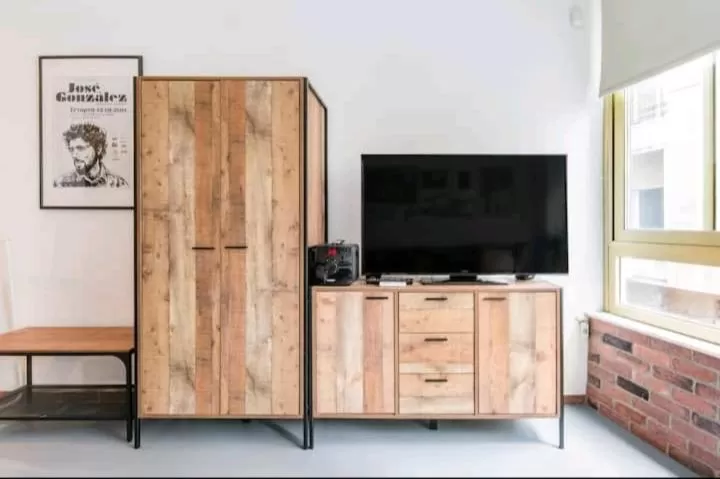 TV/Entertainment Center in Explore a New Arts District from a Hip Studio Flat