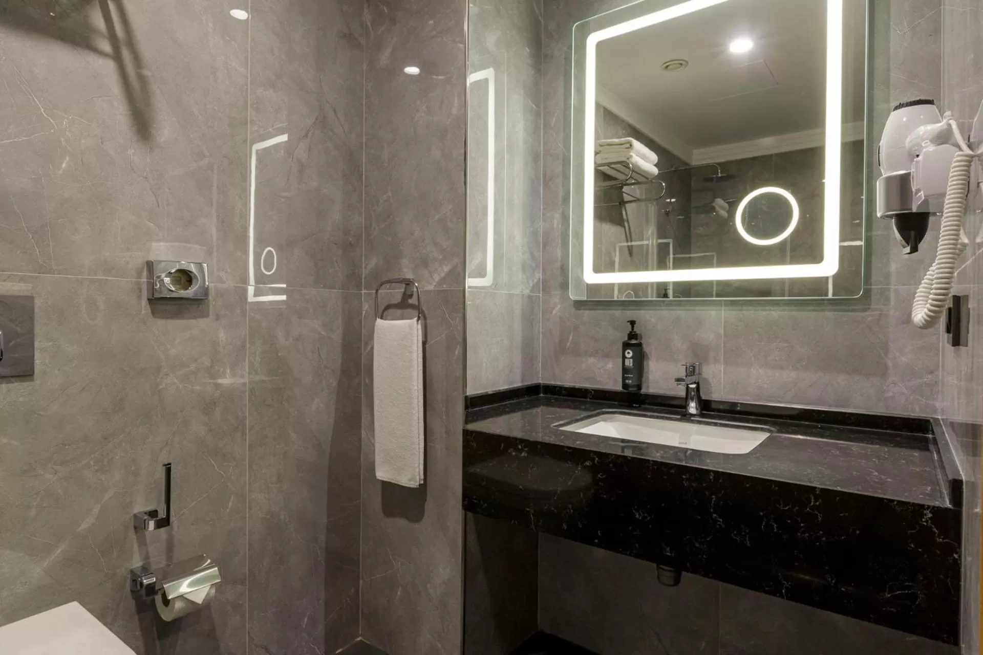 Shower in Ramada Encore by Wyndham Istanbul Sisli