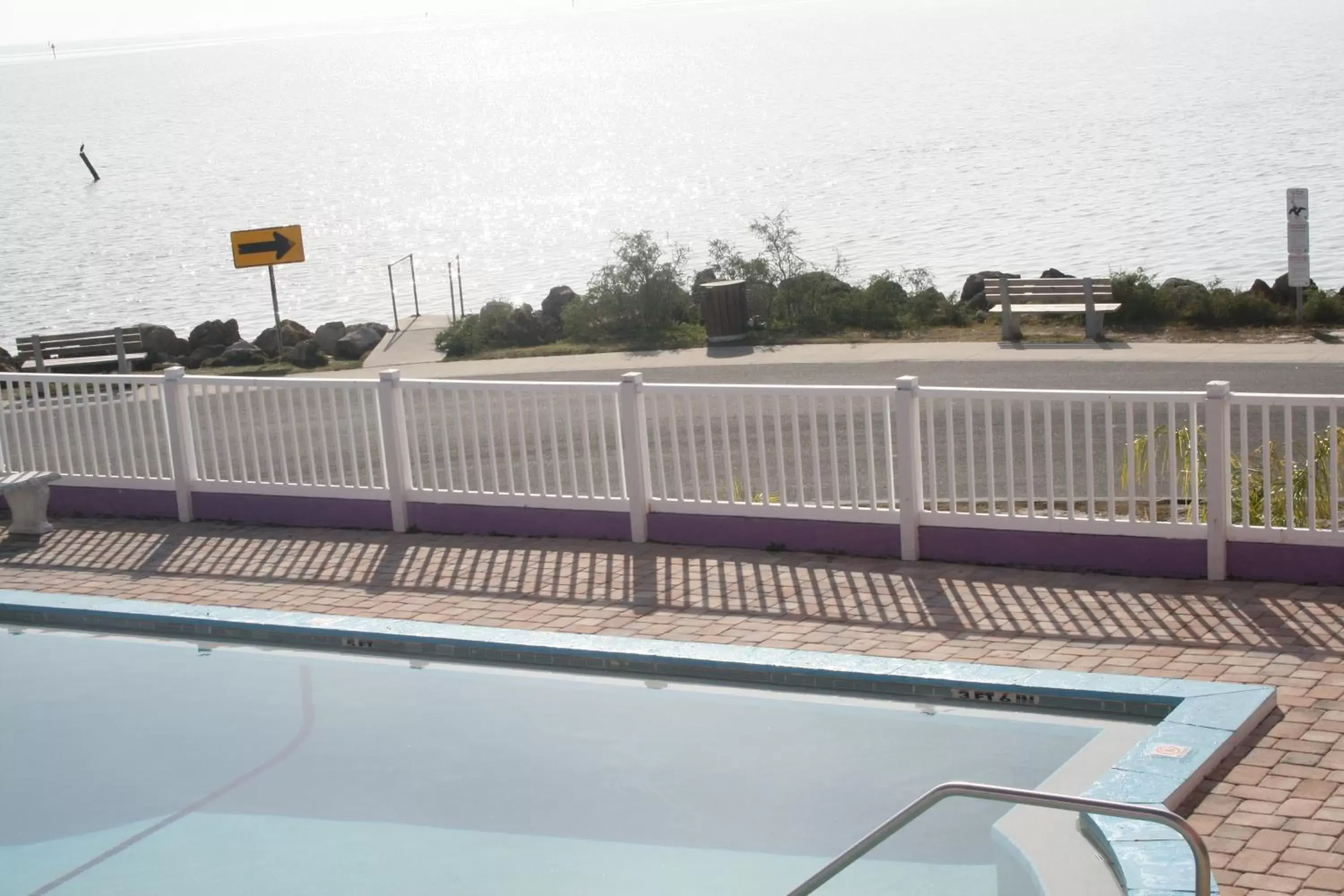 Swimming pool, Pool View in Beach Front Motel Cedar Key