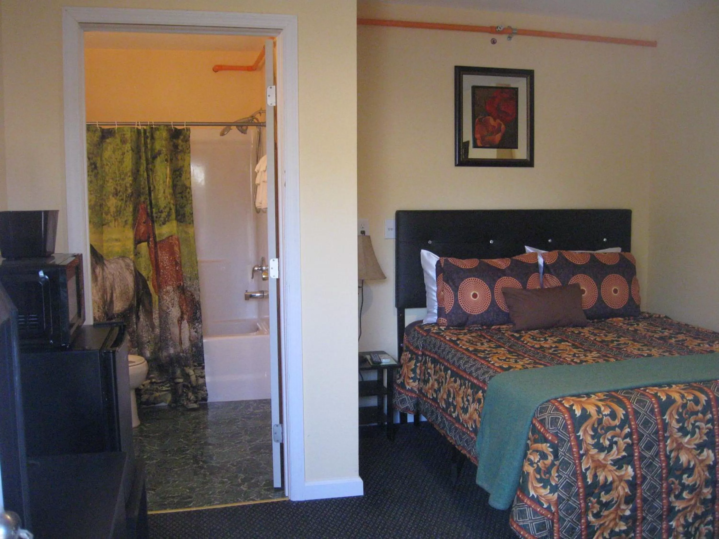 Bed in Western Motel