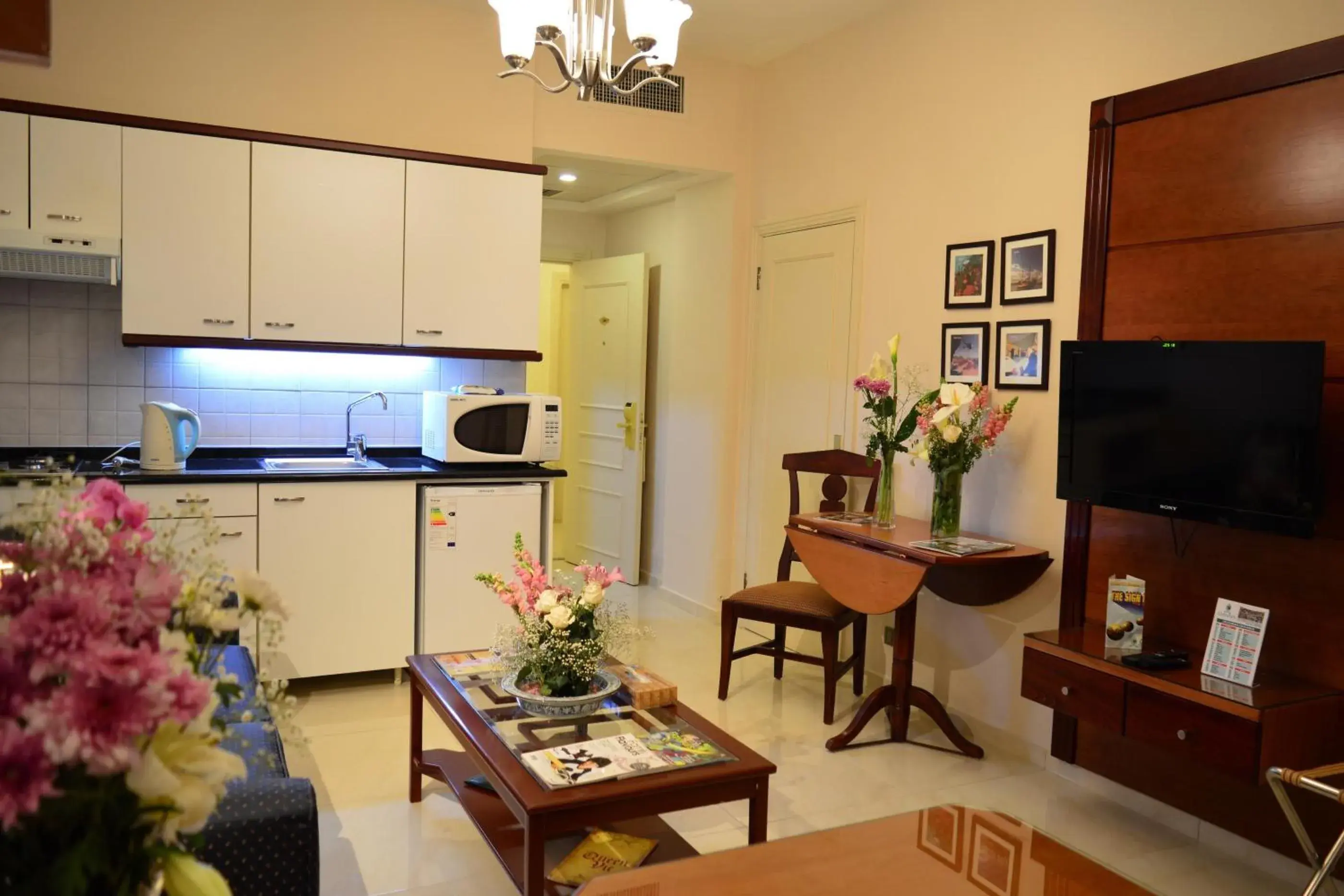 TV and multimedia, Kitchen/Kitchenette in Comfort Hotel Suites