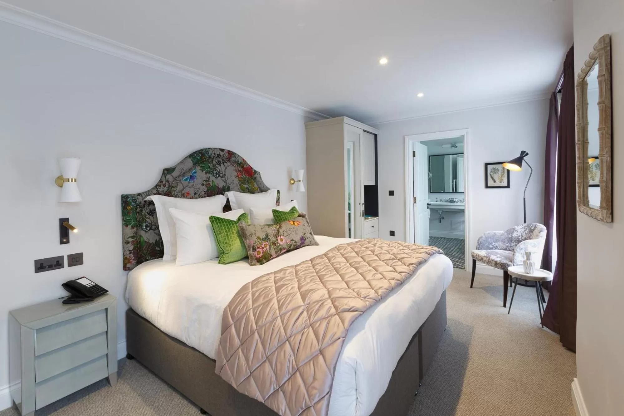 Decorative detail, Bed in Gonville Hotel