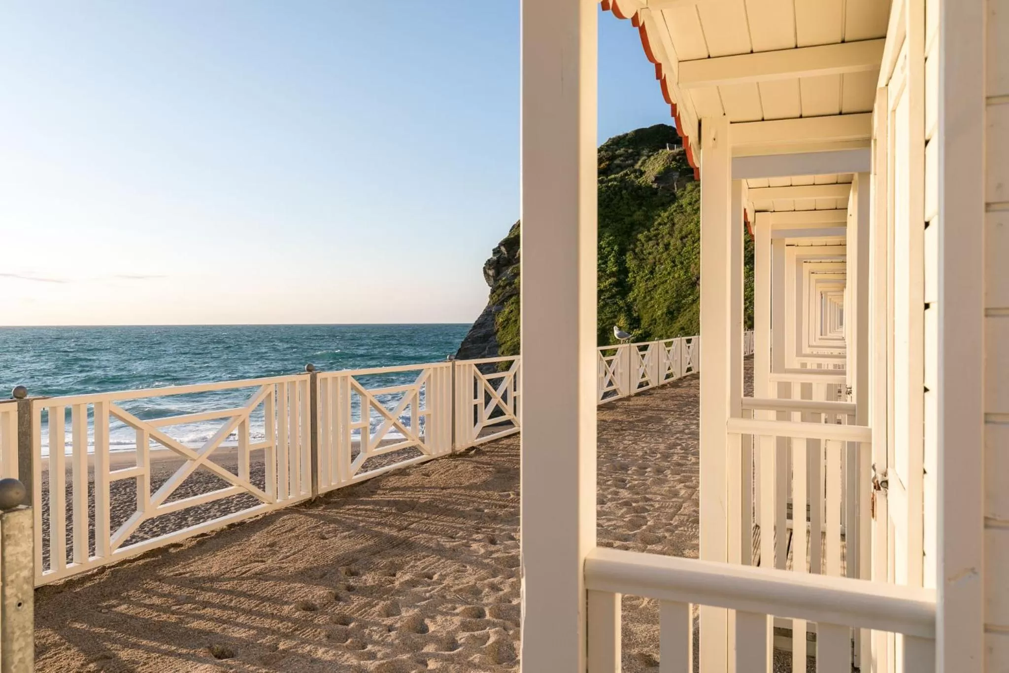 Balcony/Terrace in Tolcarne Beach Colonial Restaurant and Rooms