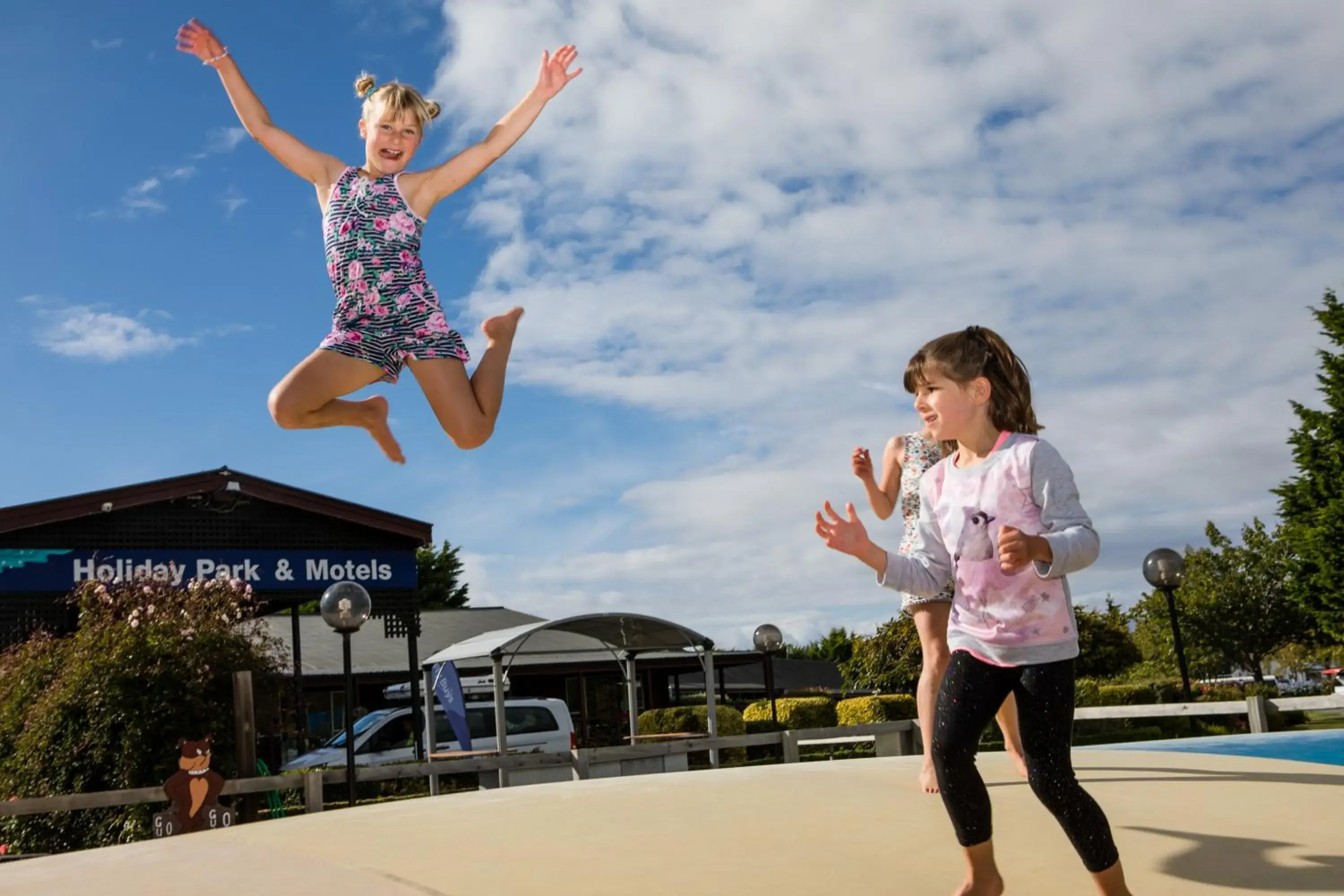 Children play ground in Te Anau Top 10 Holiday Park and Motels