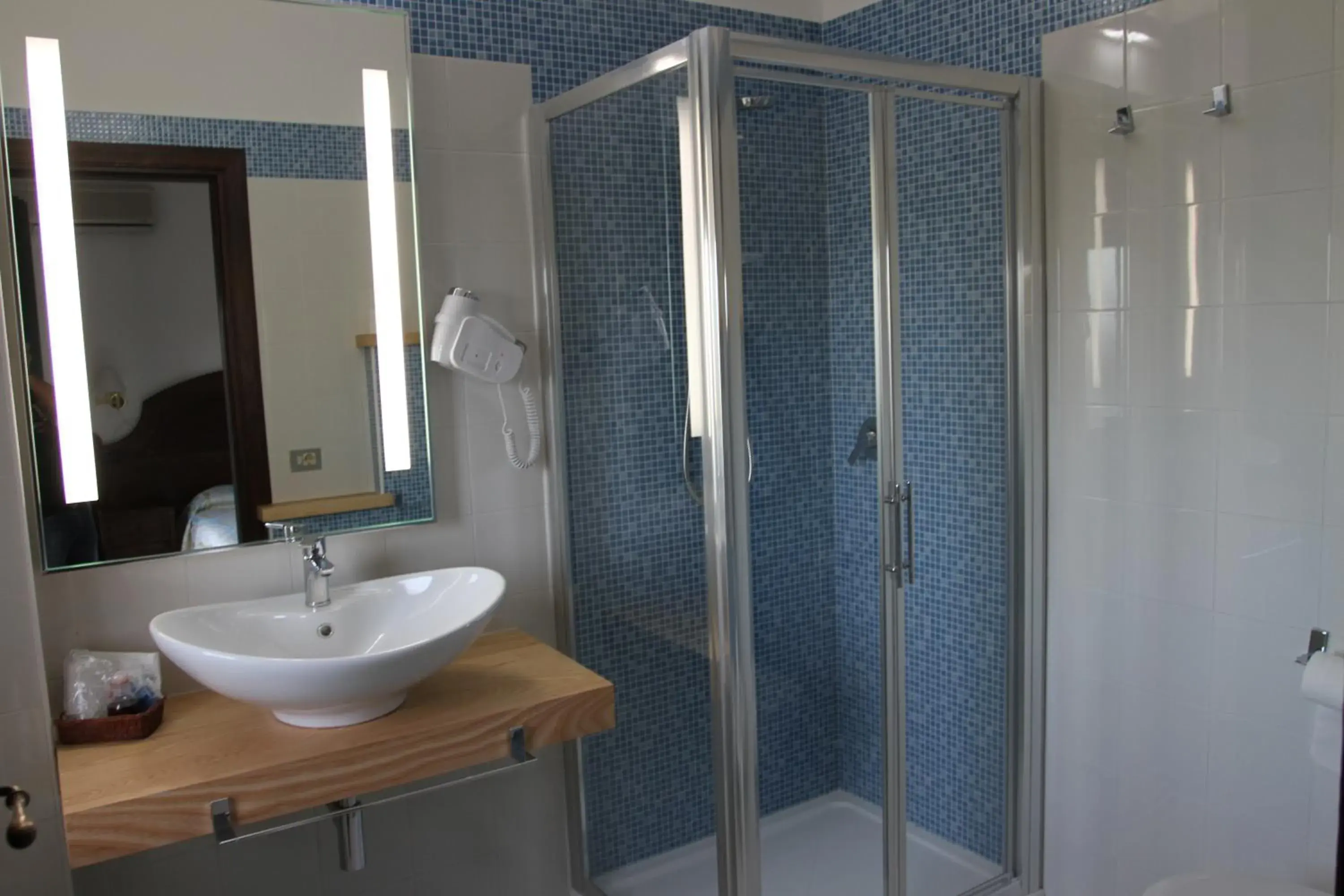 Shower, Bathroom in Hotel Mediterraneo