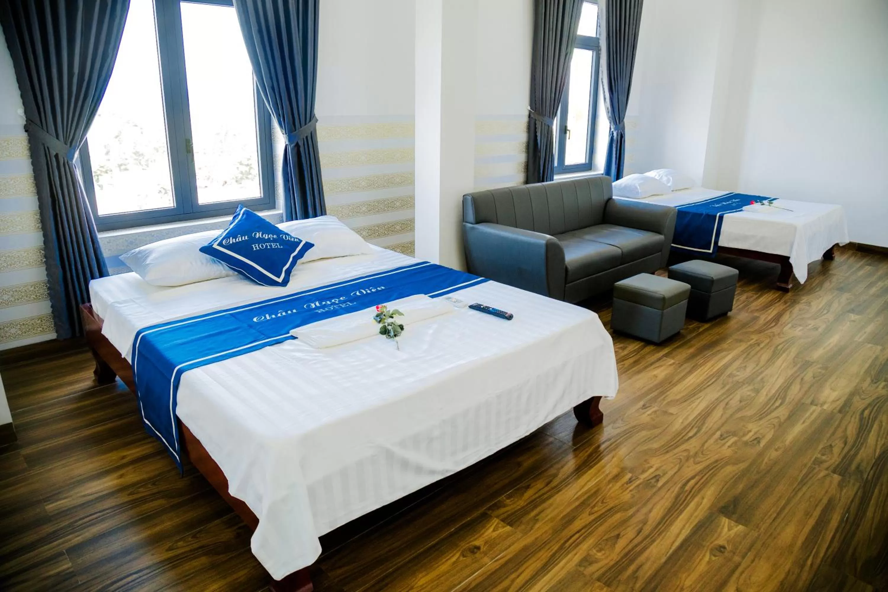 Bed in Châu Ngọc Viên Hotel - Biển Mỹ Khê - Quảng Ngãi
