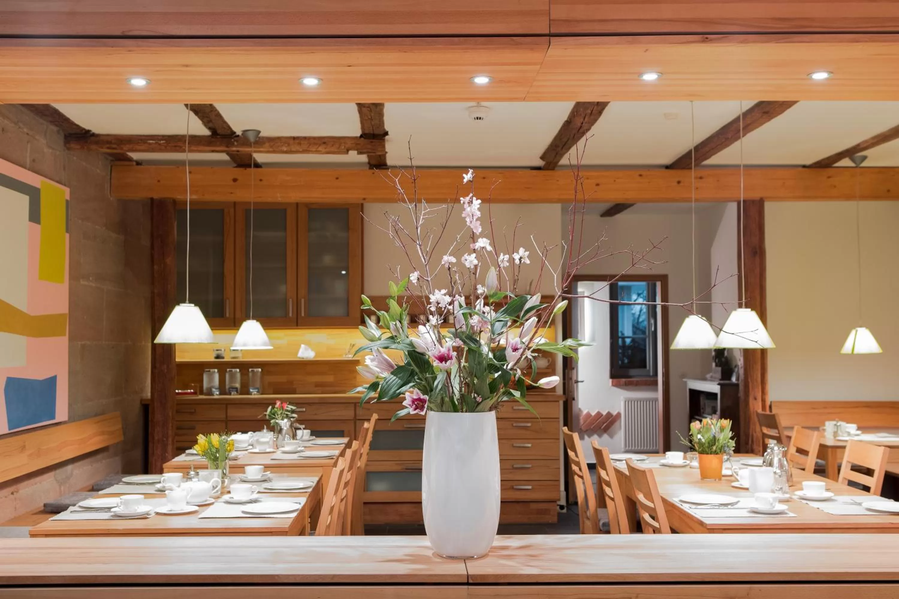 Dining area in Biohotel Kunstquartier