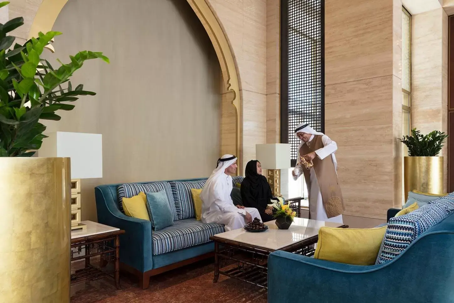 Seating area in Al Najada Doha Hotel by Tivoli