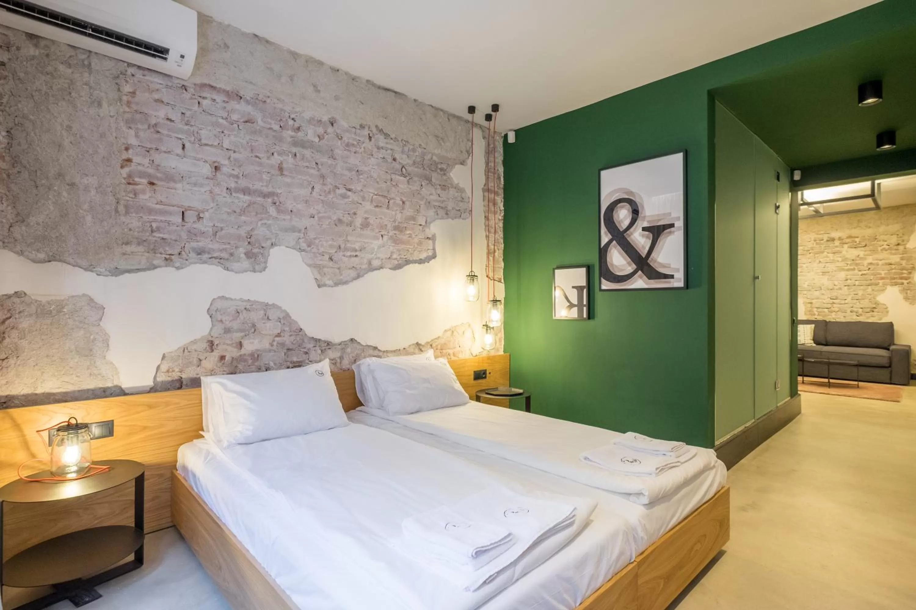 Bed in R34 Boutique Hotel