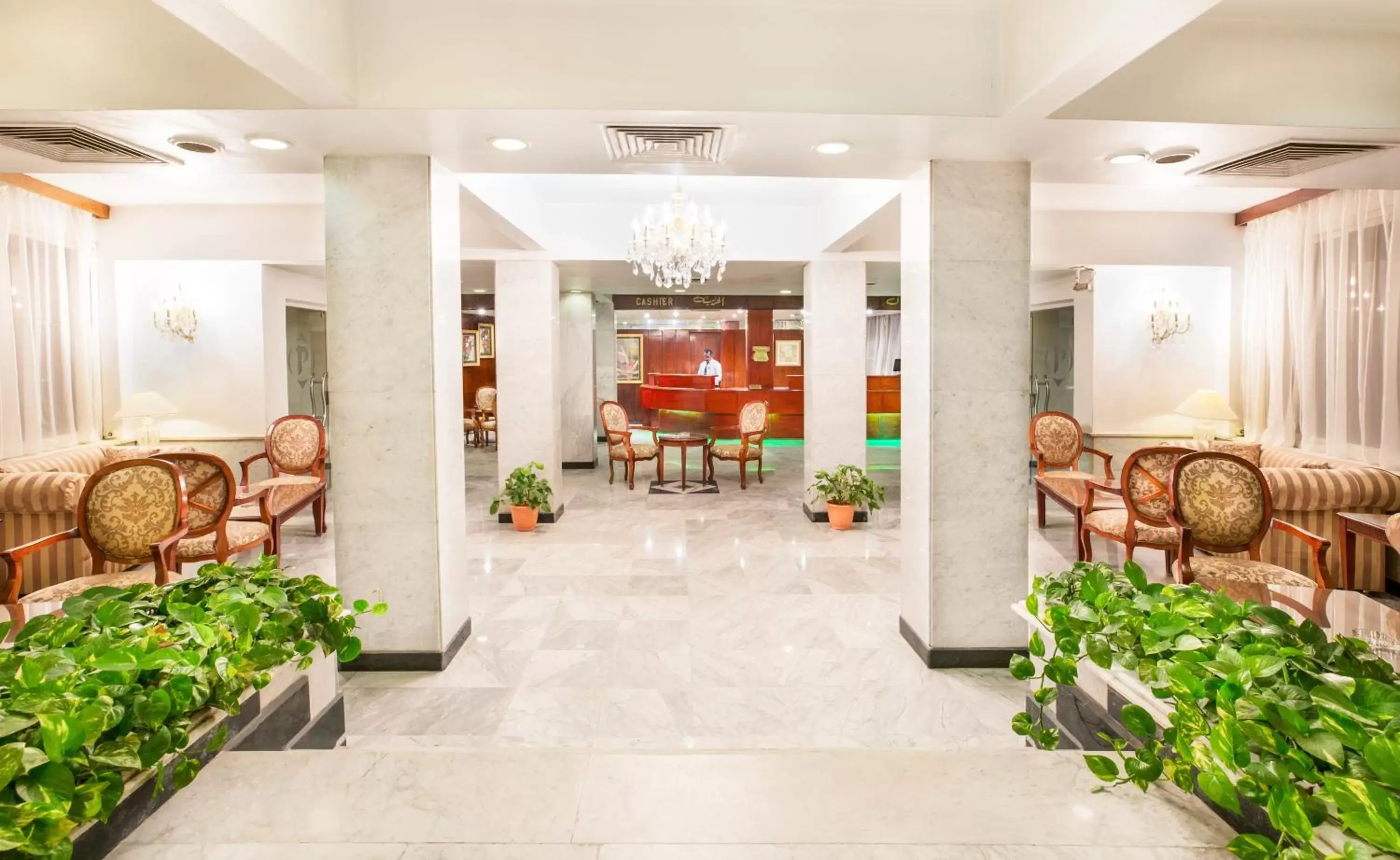Seating area, Lobby/Reception in Obelisk Nile Hotel Aswan