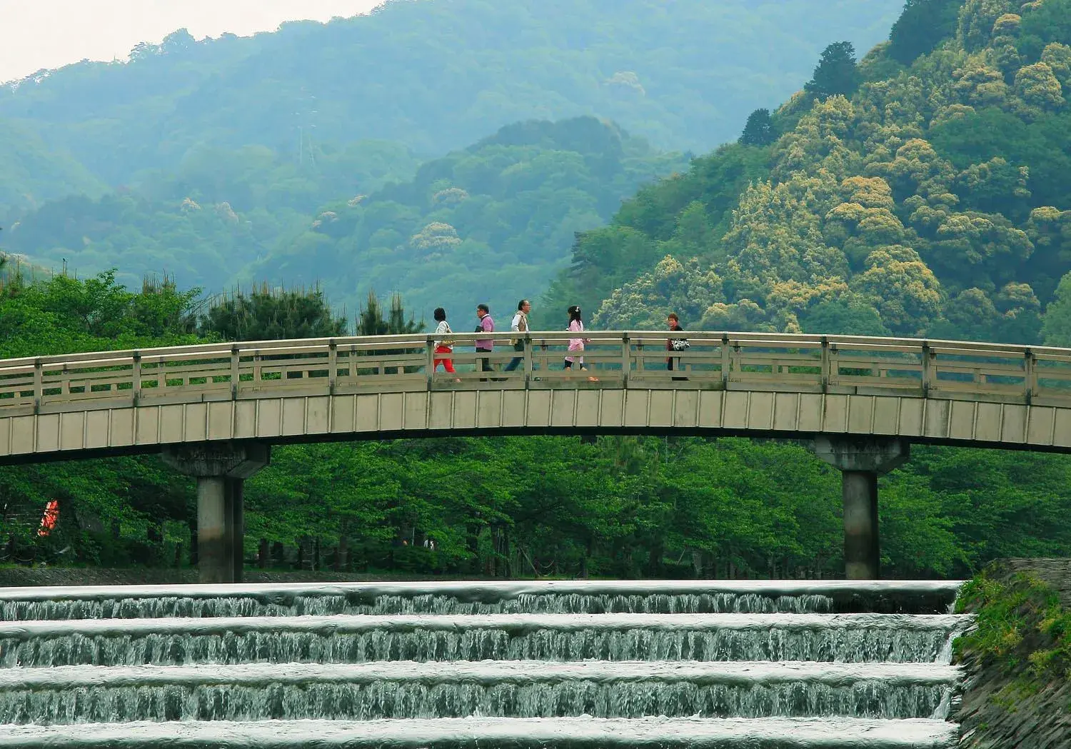 Nearby landmark, Mountain View in Kyoto Uji Hanayashiki Ukifune-En