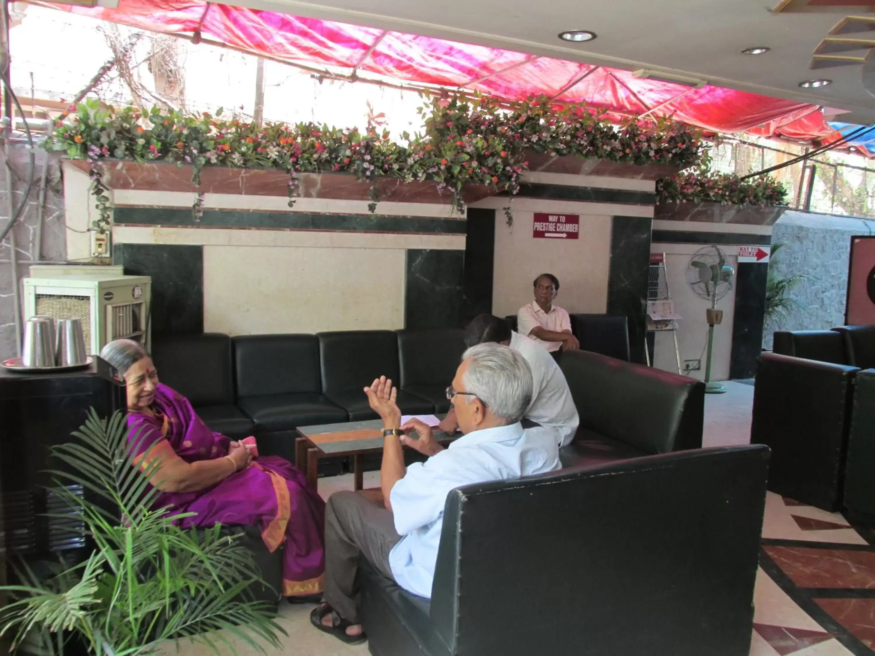 Seating area in Hotel Shreyas