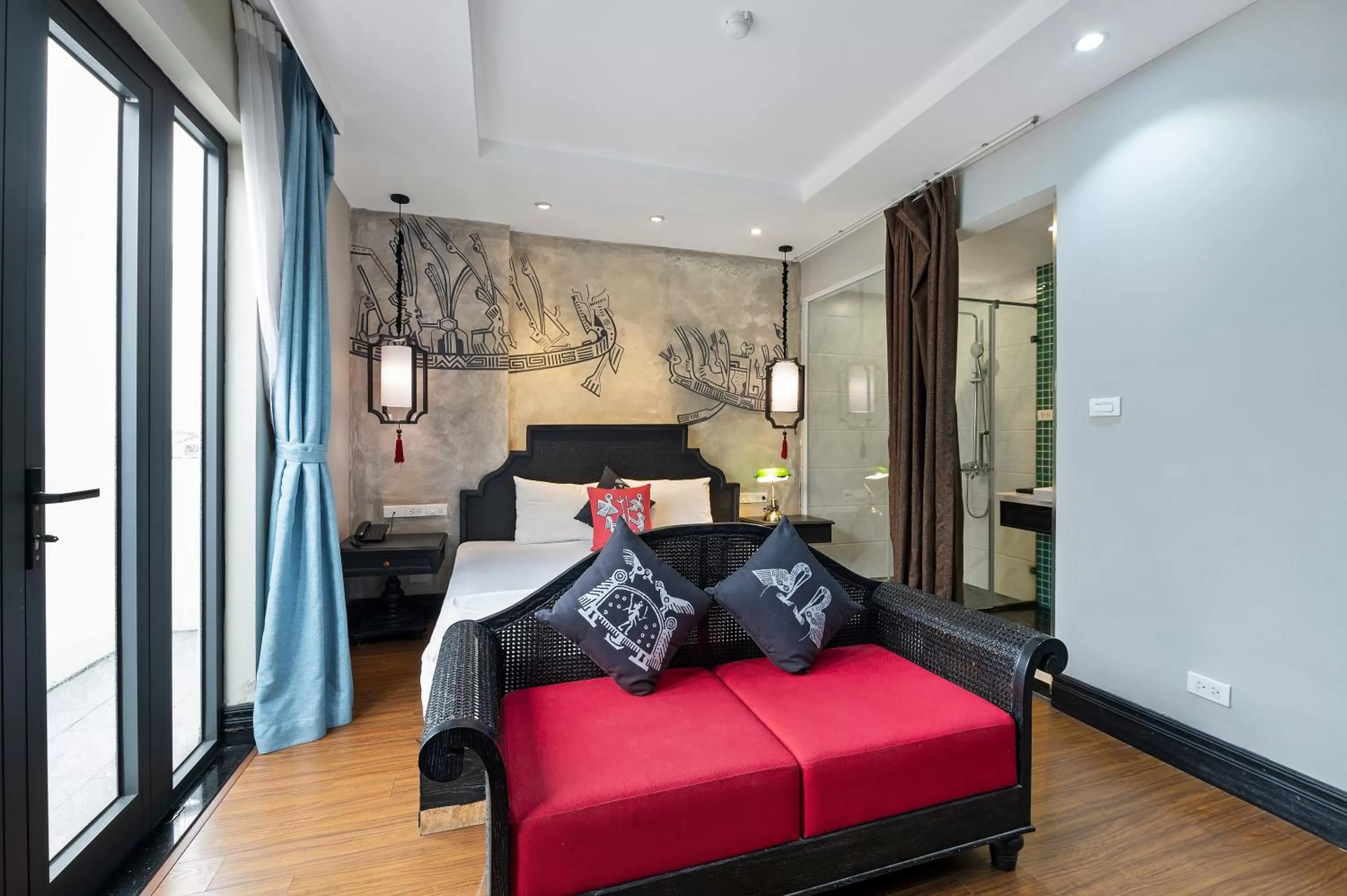 Bed, Seating Area in 22Land Residence Hotel & Spa 52 Ngo Huyen