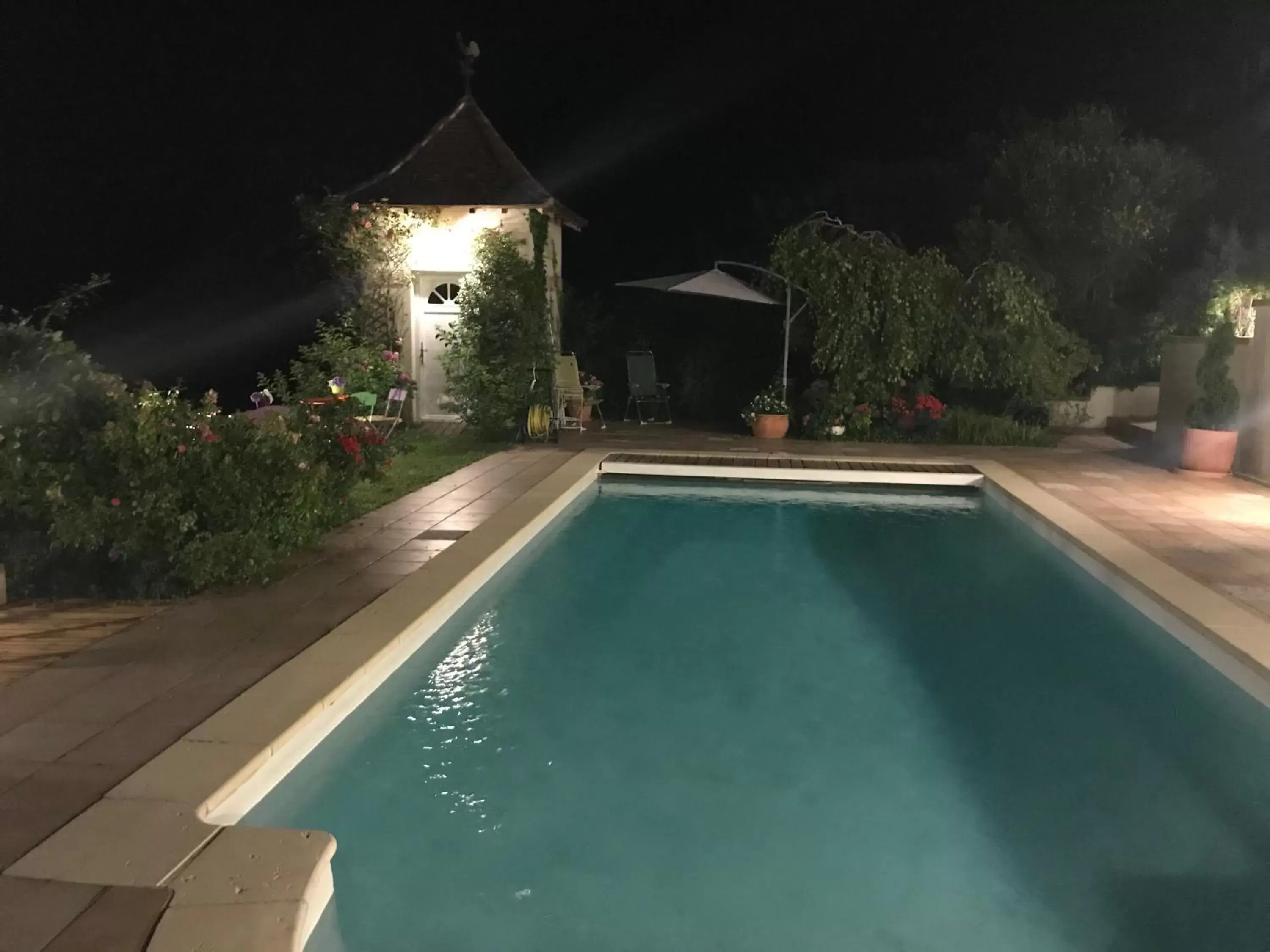 Night, Swimming Pool in La Maison du Parc