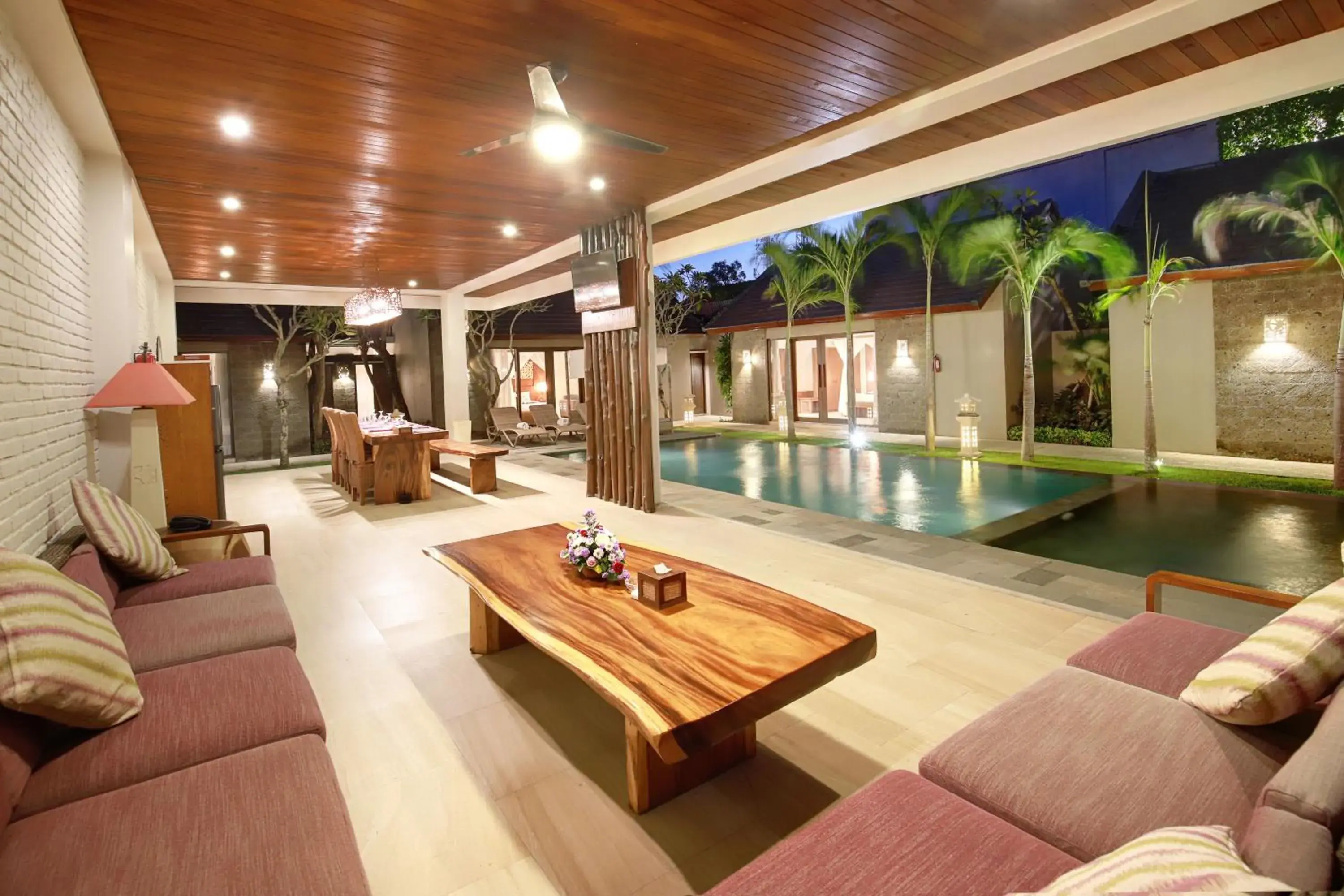 Living room, Swimming Pool in Lumbini Luxury Villas and Spa