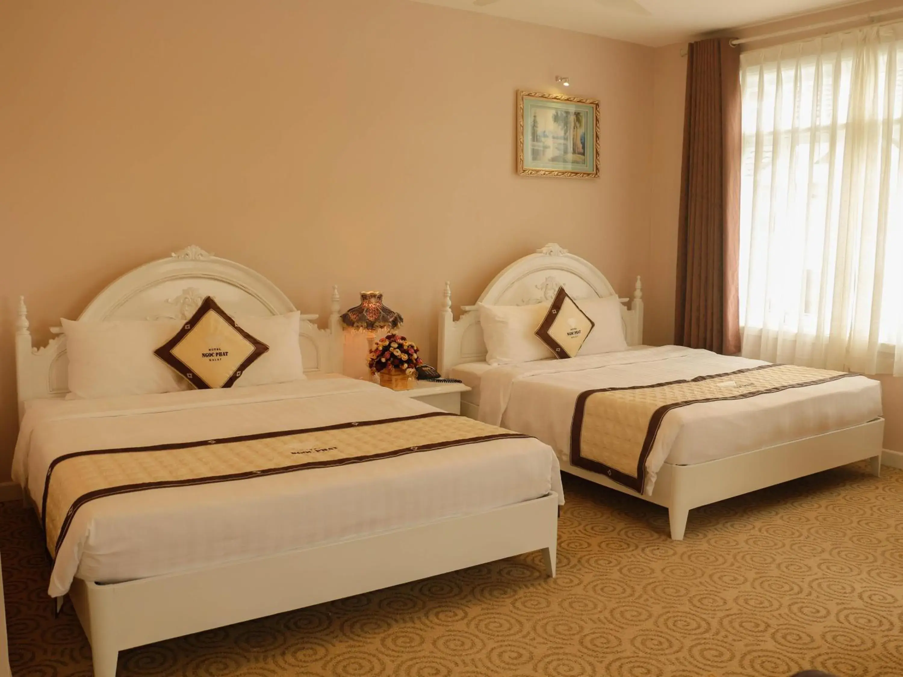 Bed in Ngoc Phat Dalat Hotel